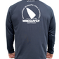 Windsurfer- UV Long Sleeve ZIP Tech Top - Charcoal- CUSTOM