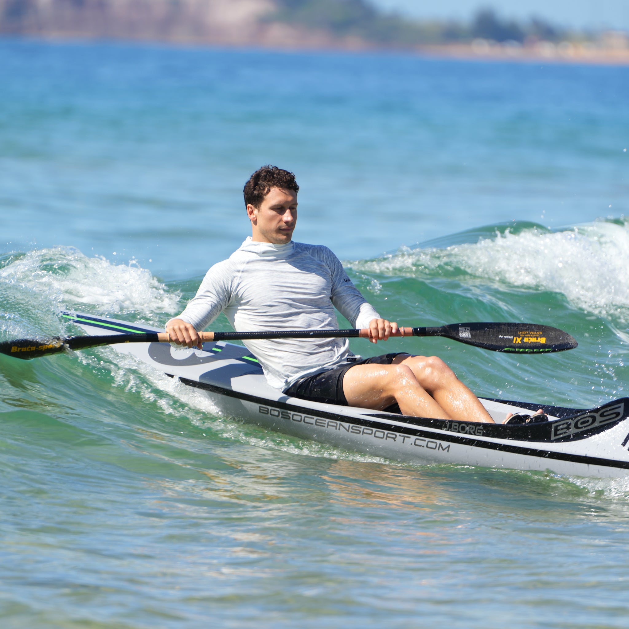 Hooded UV Long Sleeve Rash Top - Silver