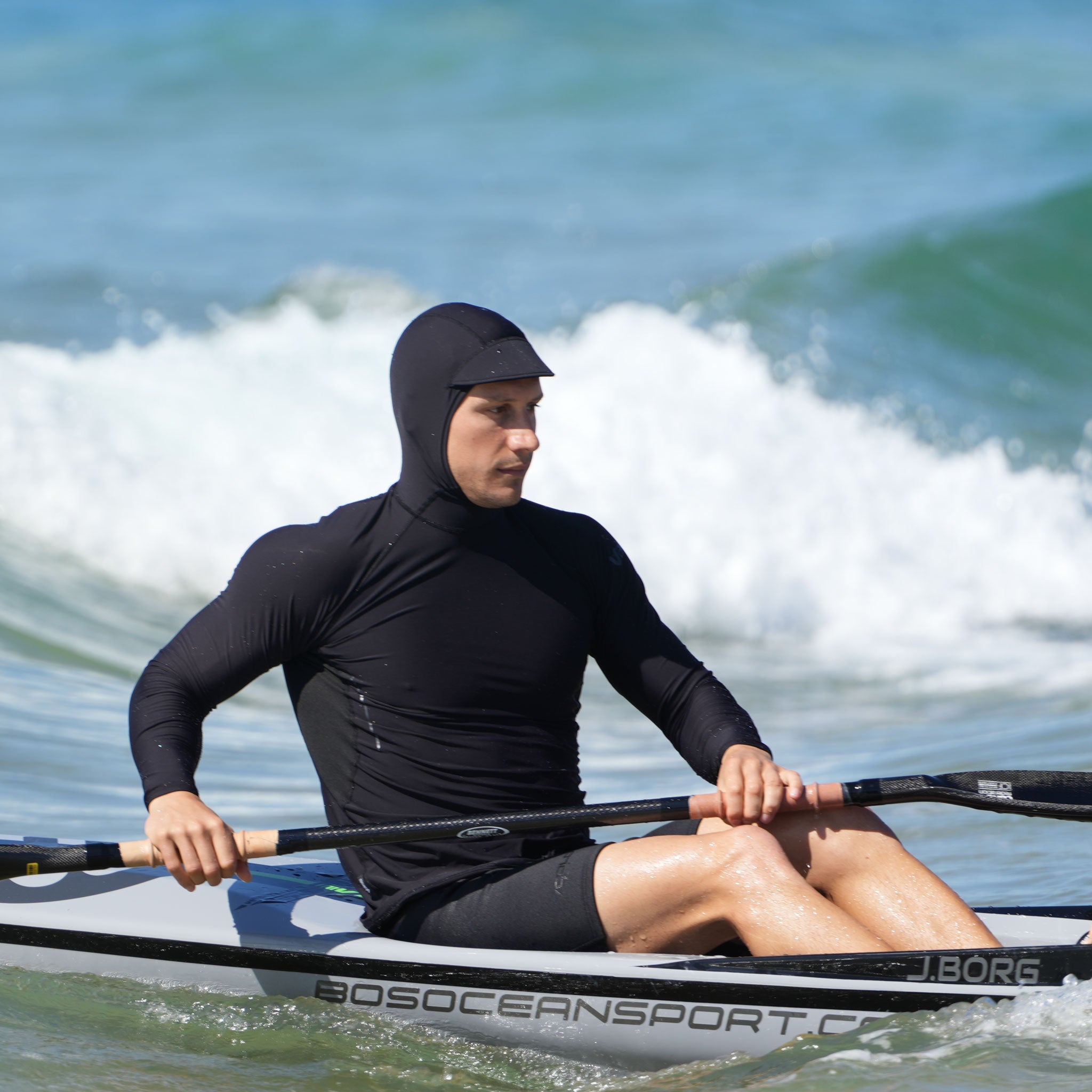 VCOLD Base Layer Hooded Long Sleeve Top - Black