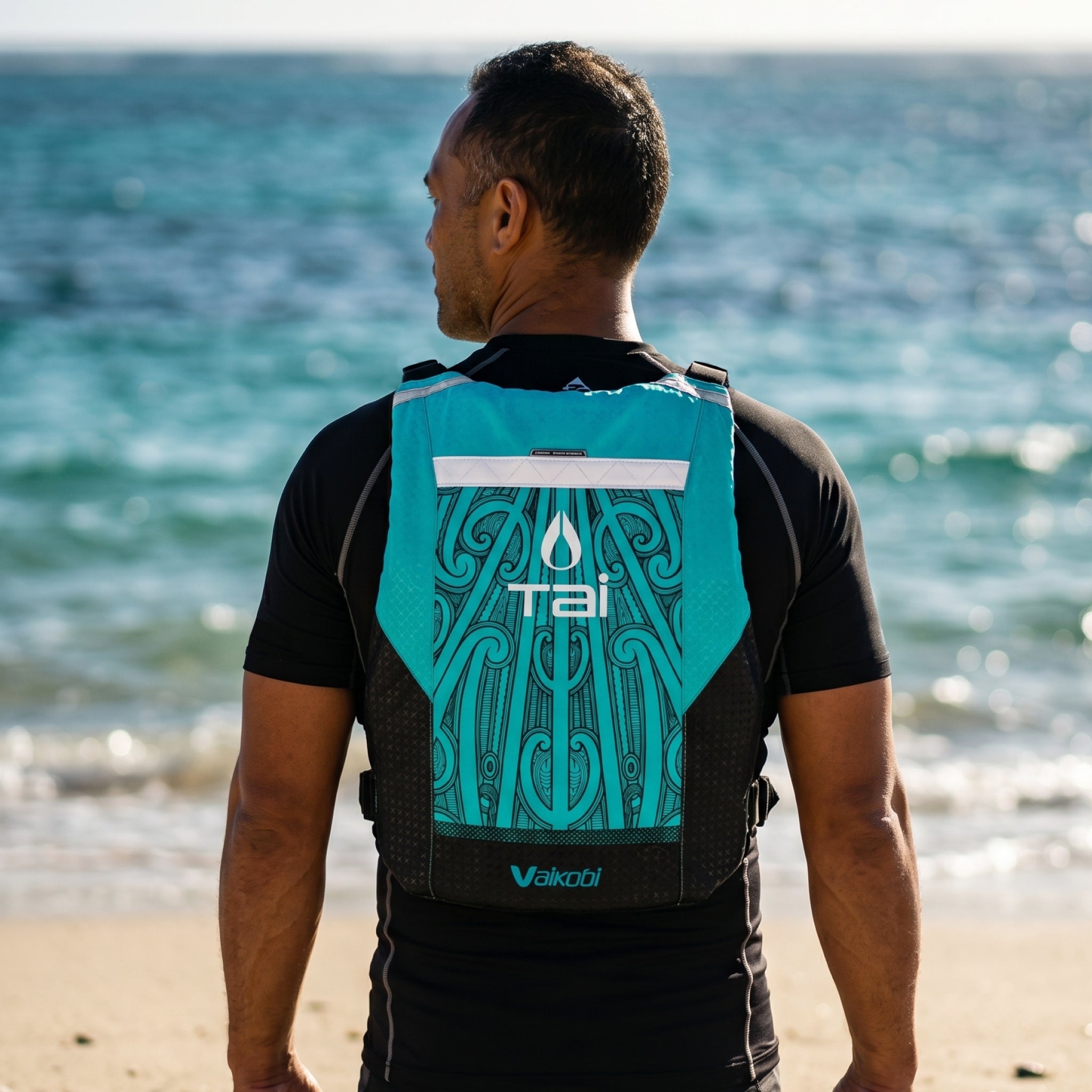 V4 PFD - Tai Paddles Pūhoro Design - Teal/Black