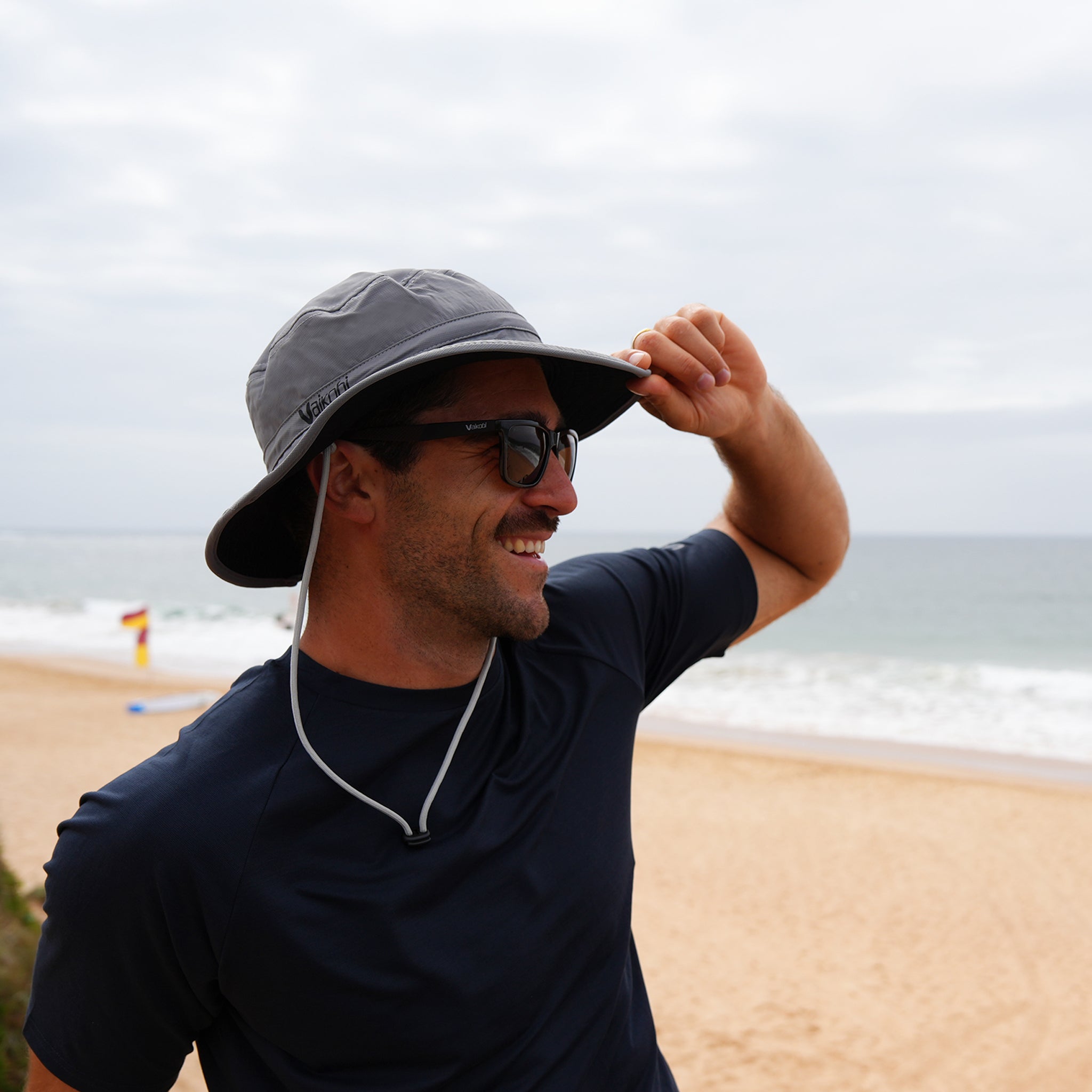 UV Ocean Surf Hat - Grey | Vaikobi
