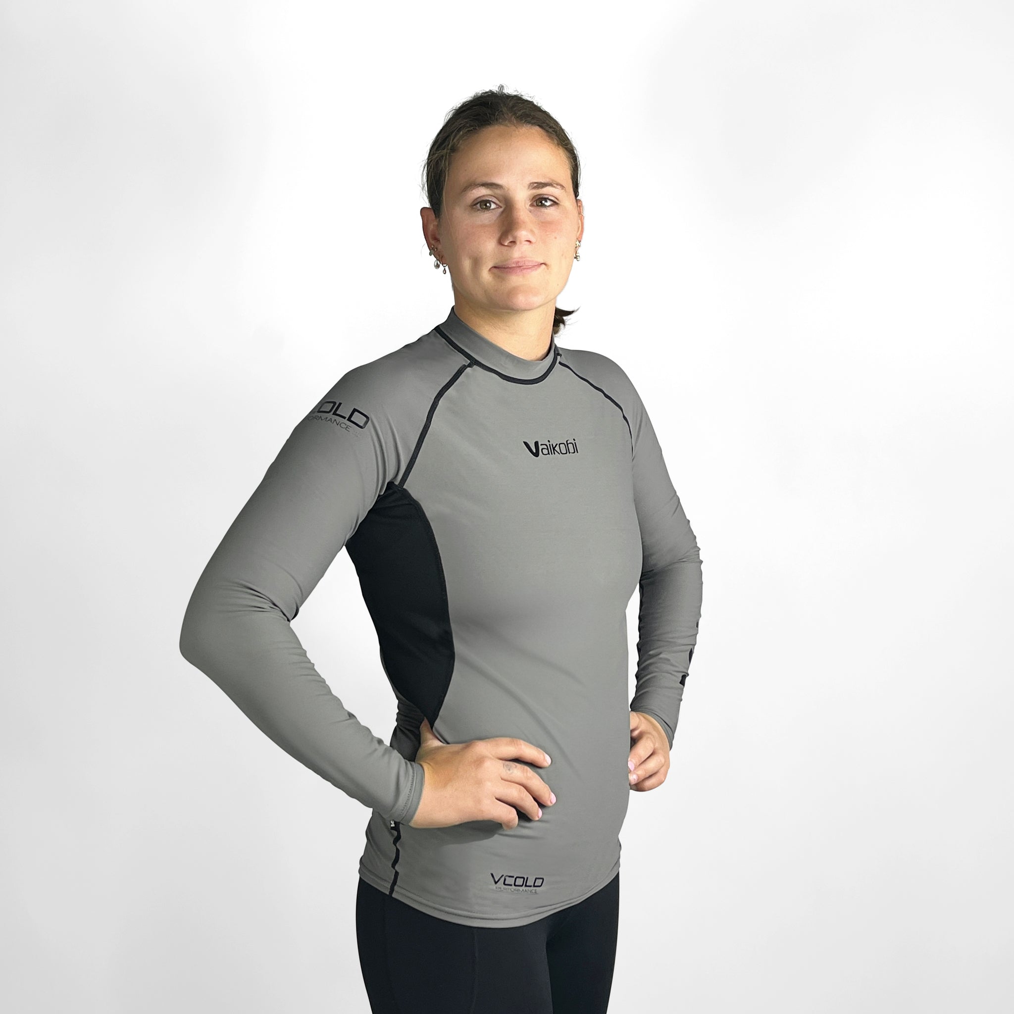 VCOLD Base Layer Long Sleeve Top - Grey/Black