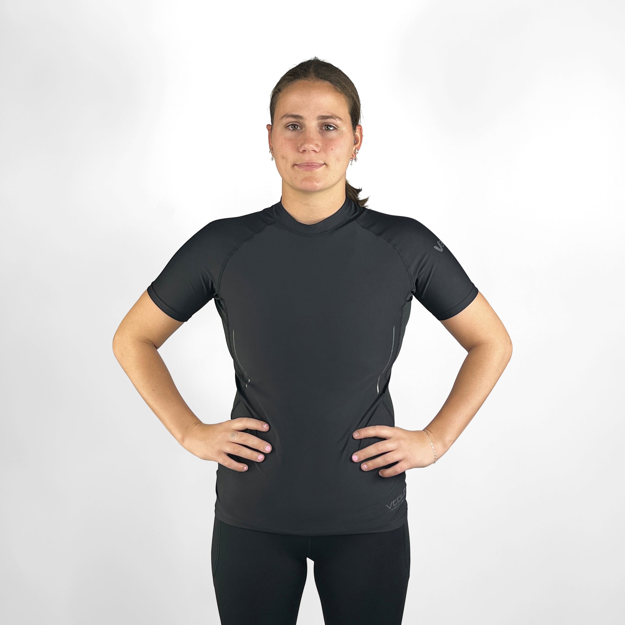 VCOLD Base Layer Short Sleeve Top - Black