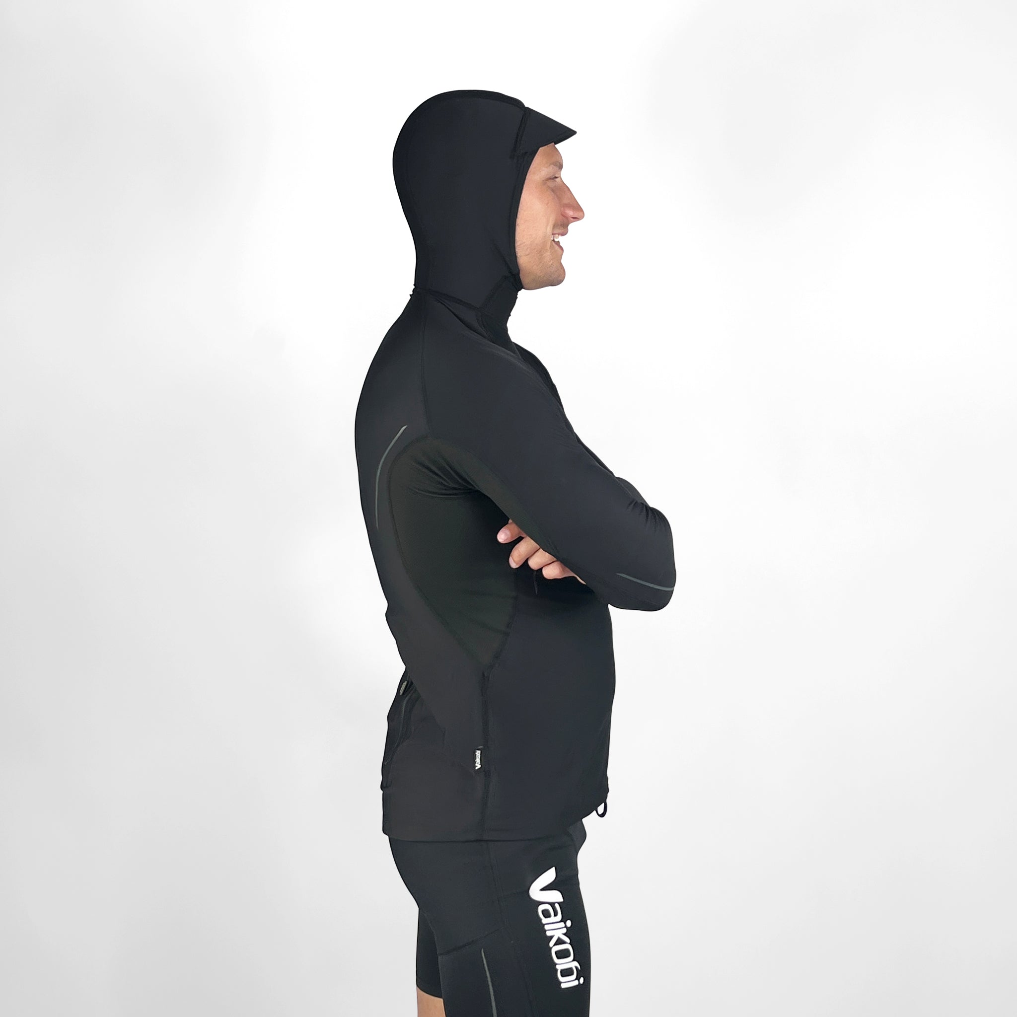 VCOLD Base Layer Hooded Long Sleeve Top - Black