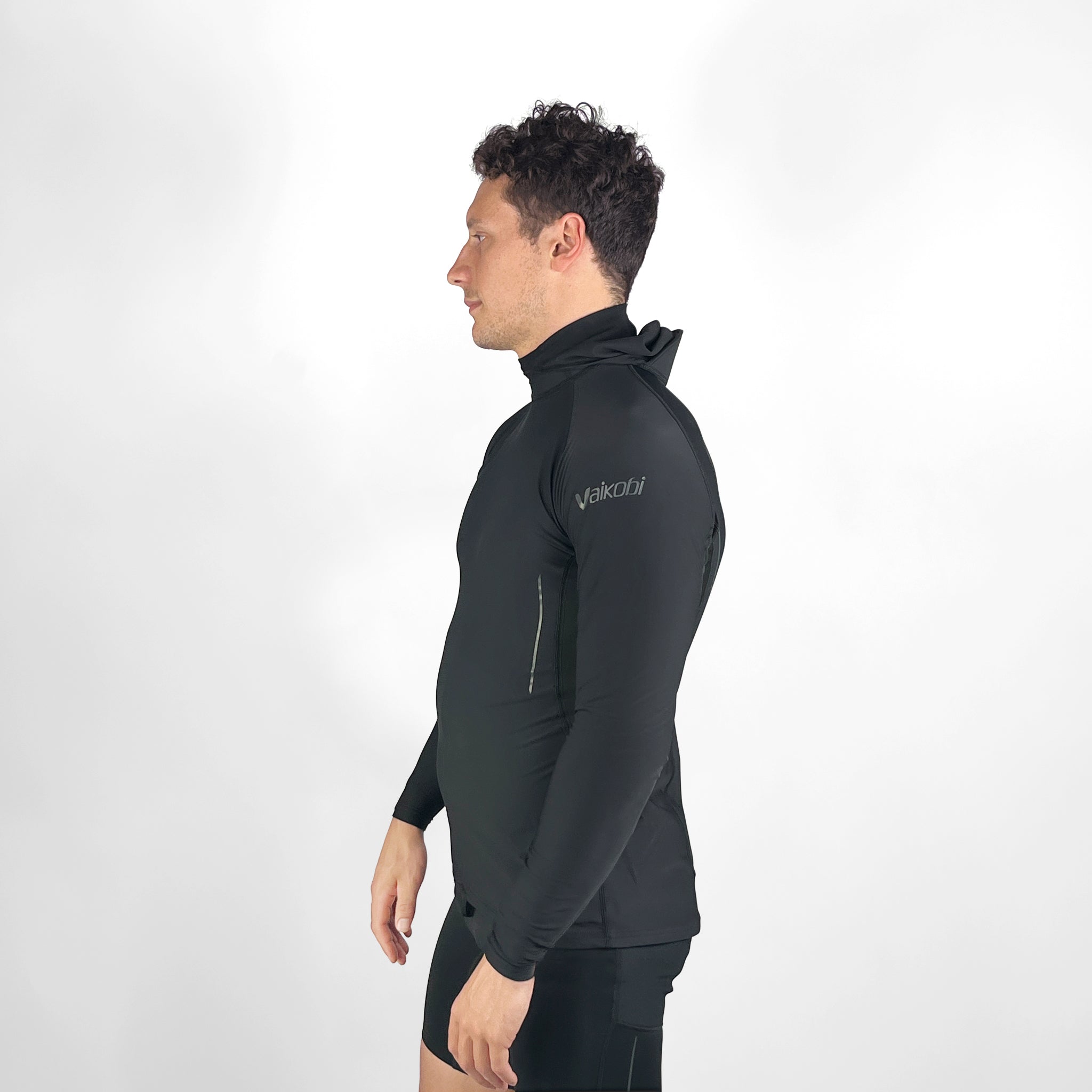 VCOLD Base Layer Hooded Long Sleeve Top - Black