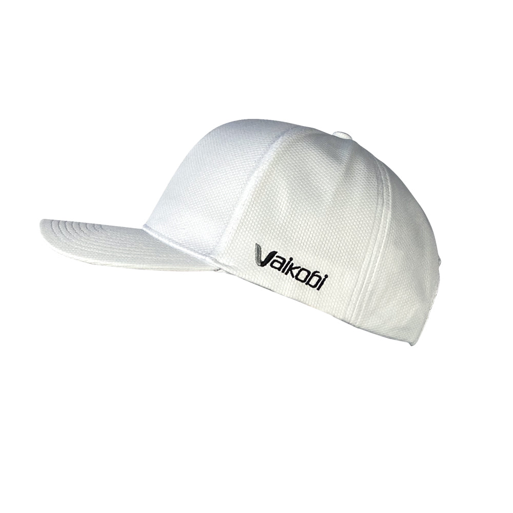 Vaikobi Performance Snap Back Hats - White - Blank Front