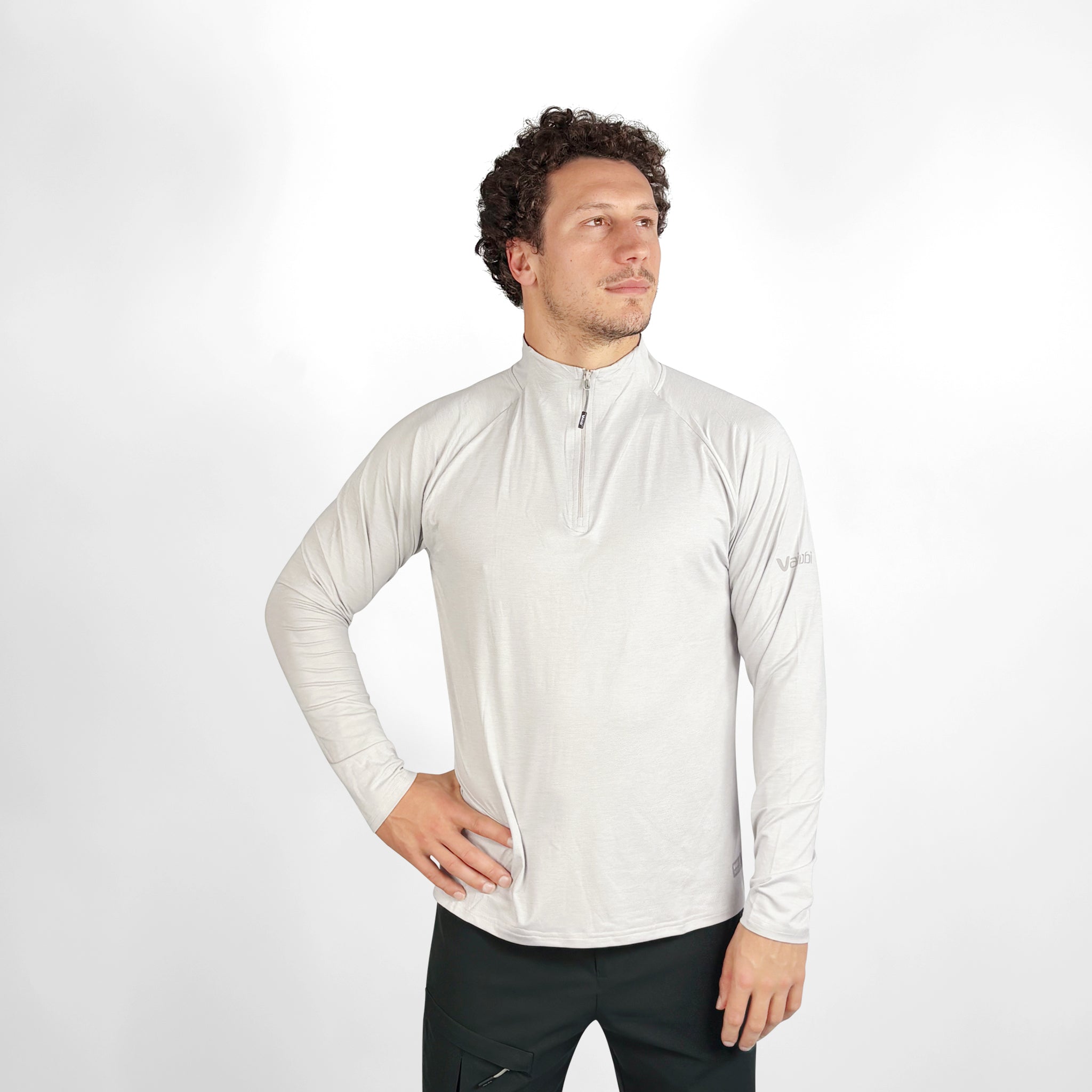 UV Ocean Tech L/S Zip Top - Silver