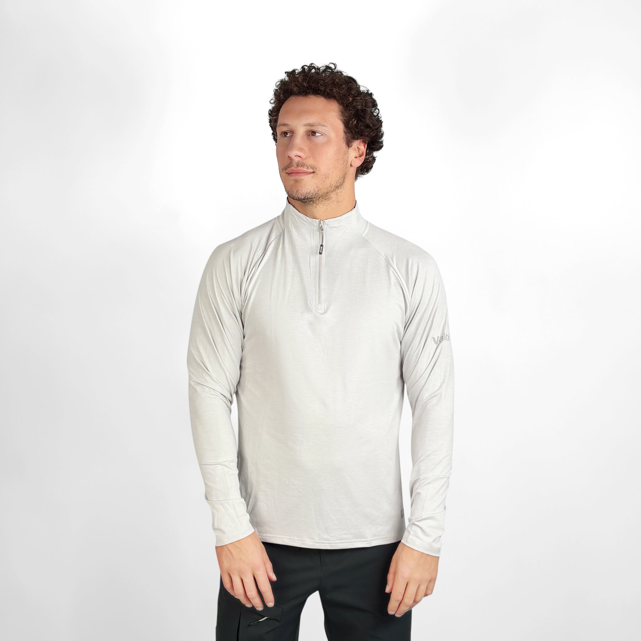UV Ocean Tech L/S Zip Top - Silver