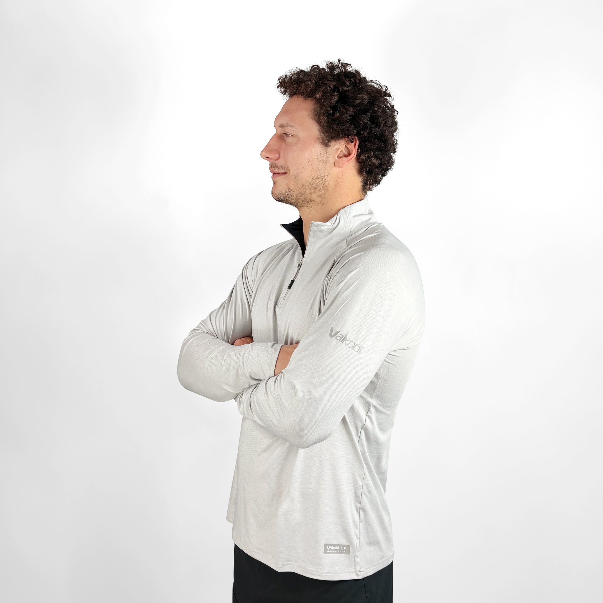 UV Ocean Tech L/S Zip Top - Silver