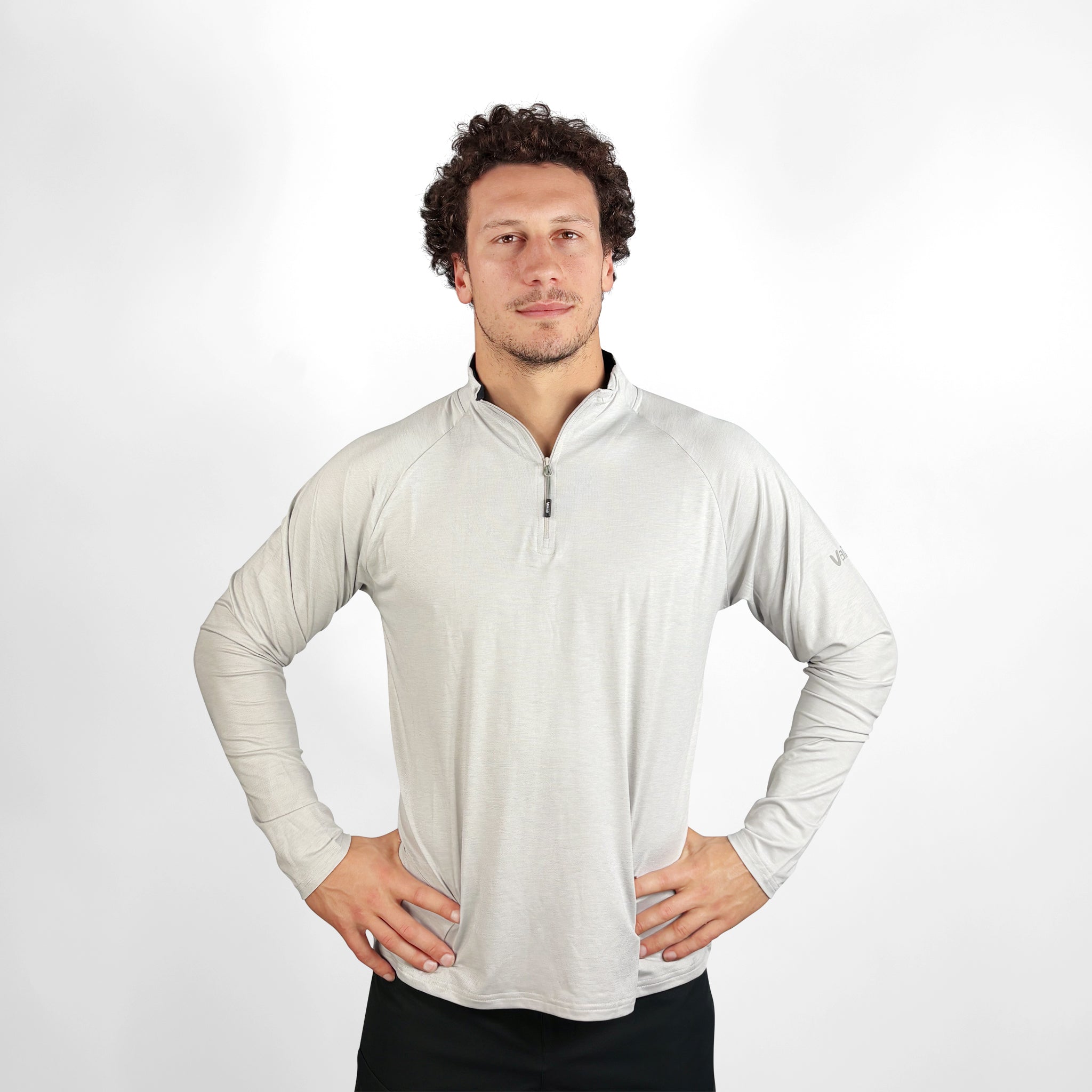 UV Ocean Tech L/S Zip Top - Silver