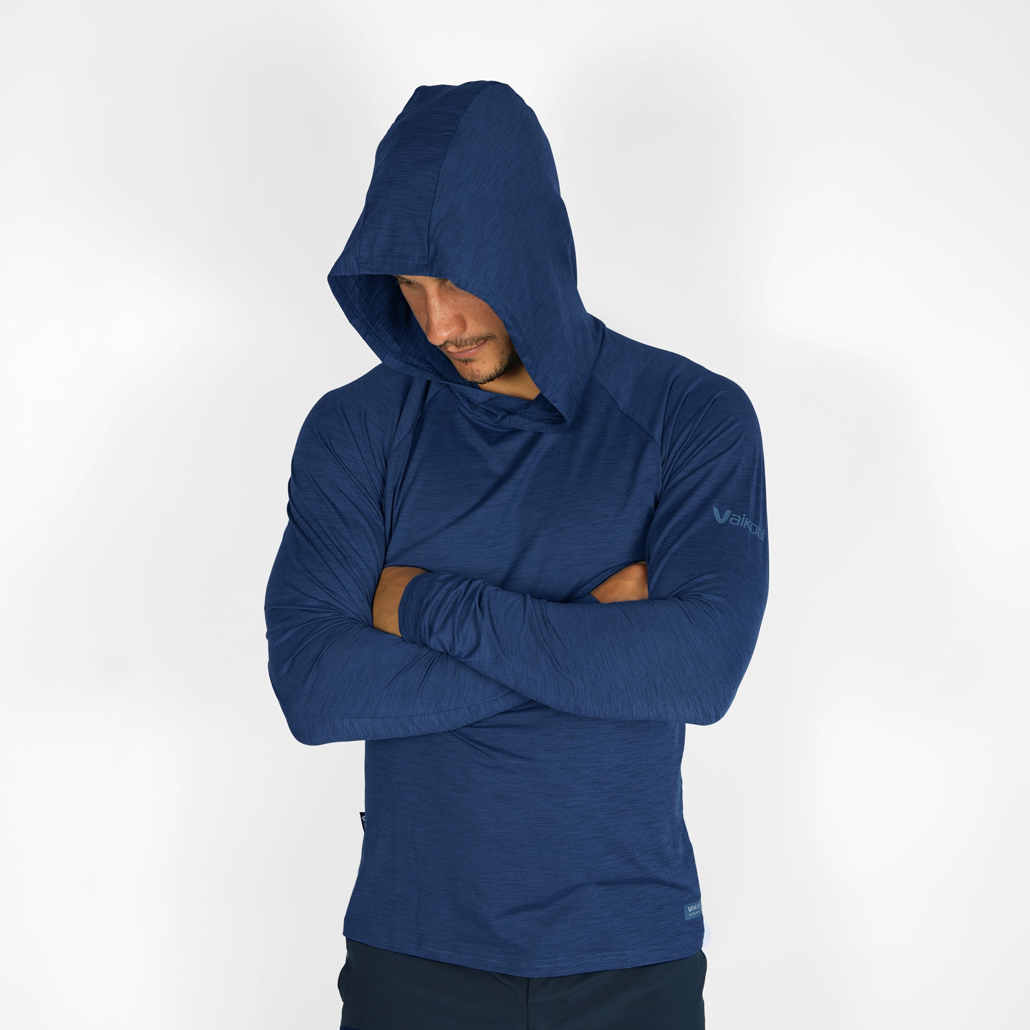 UV Ocean Tech L/S Hooded Top - Navy