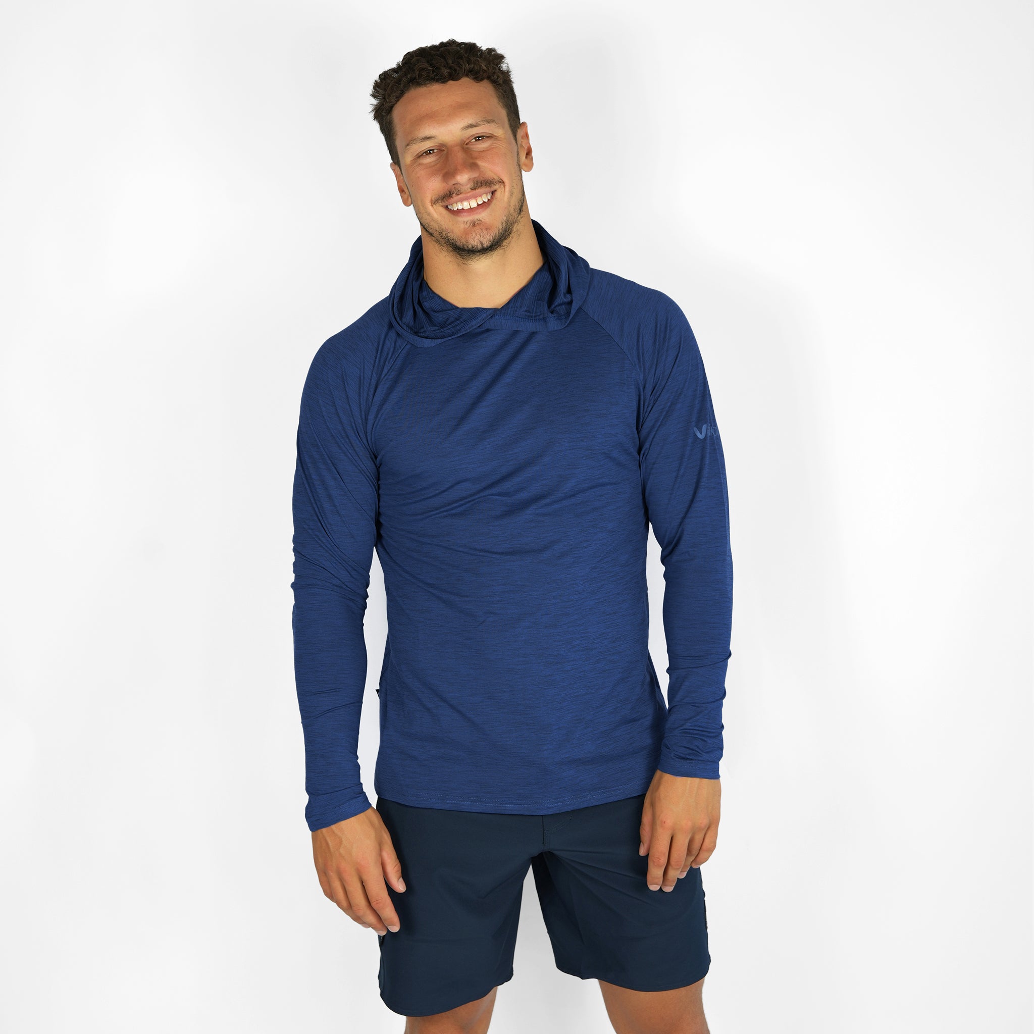 UV Ocean Tech L/S Hooded Top - Navy