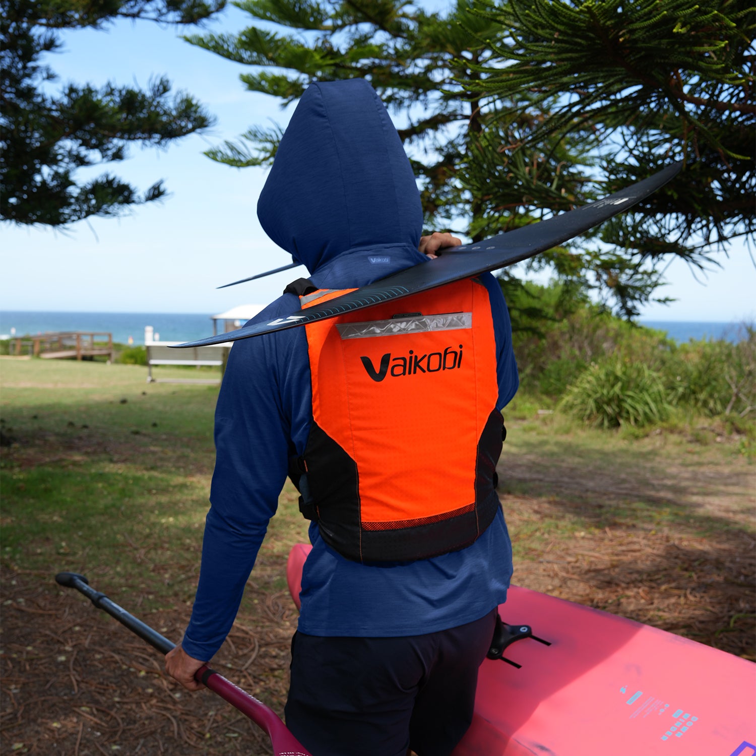 UV Ocean Tech L/S Hooded Top - Navy