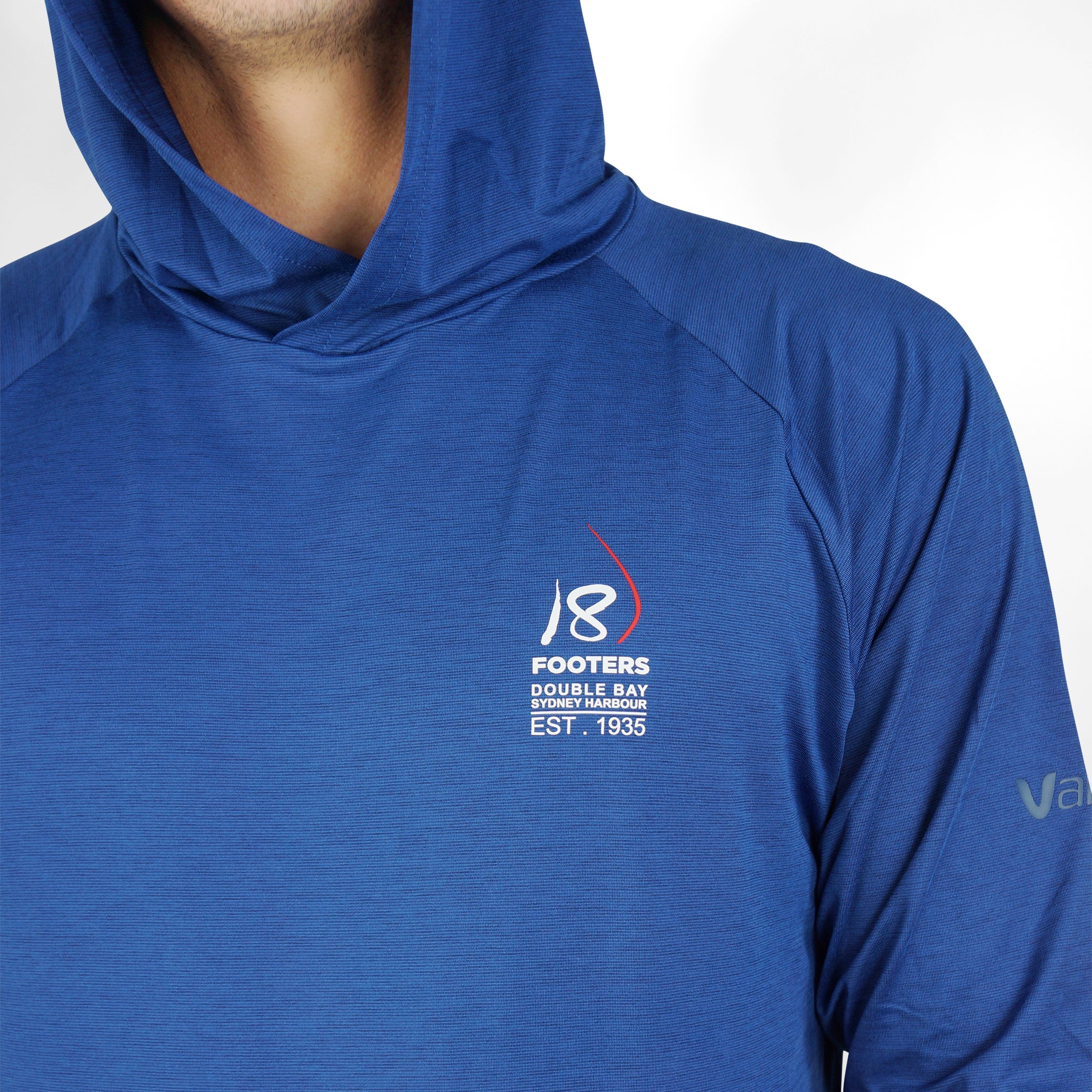 18 FOOTERS UV Ocean Tech Long Sleeve Hooded Top - Navy