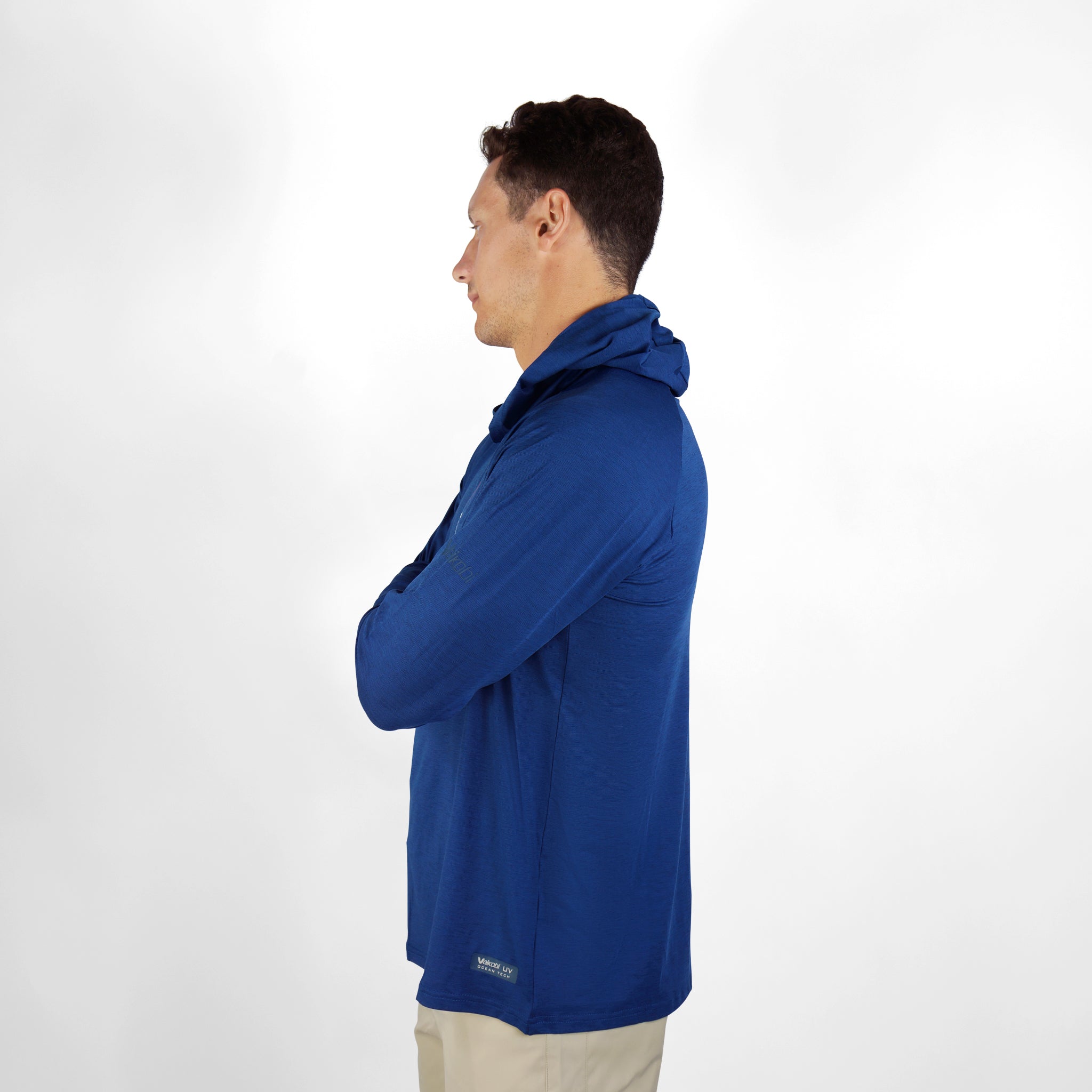 18 FOOTERS UV Ocean Tech Long Sleeve Hooded Top - Navy