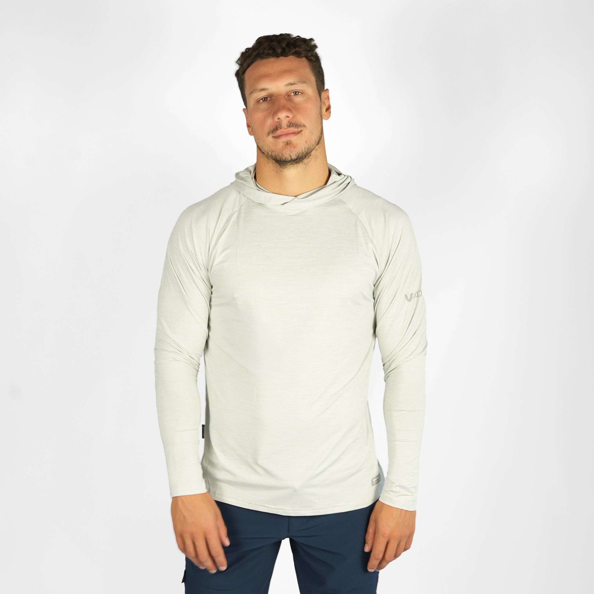 UV Ocean Tech L/S Hooded Top - Silver