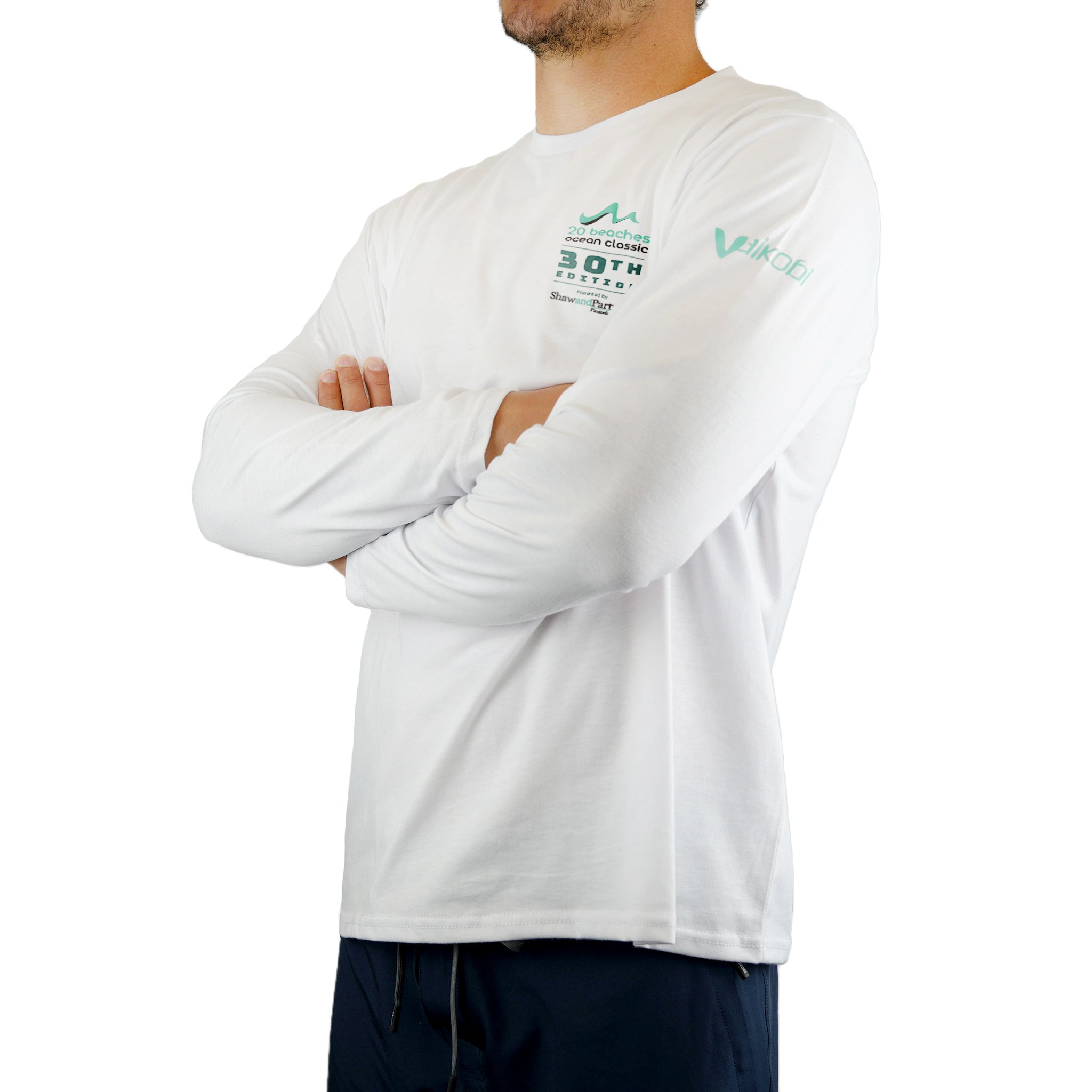 20 Beaches Ocean Classic Long Sleeve Tee - White