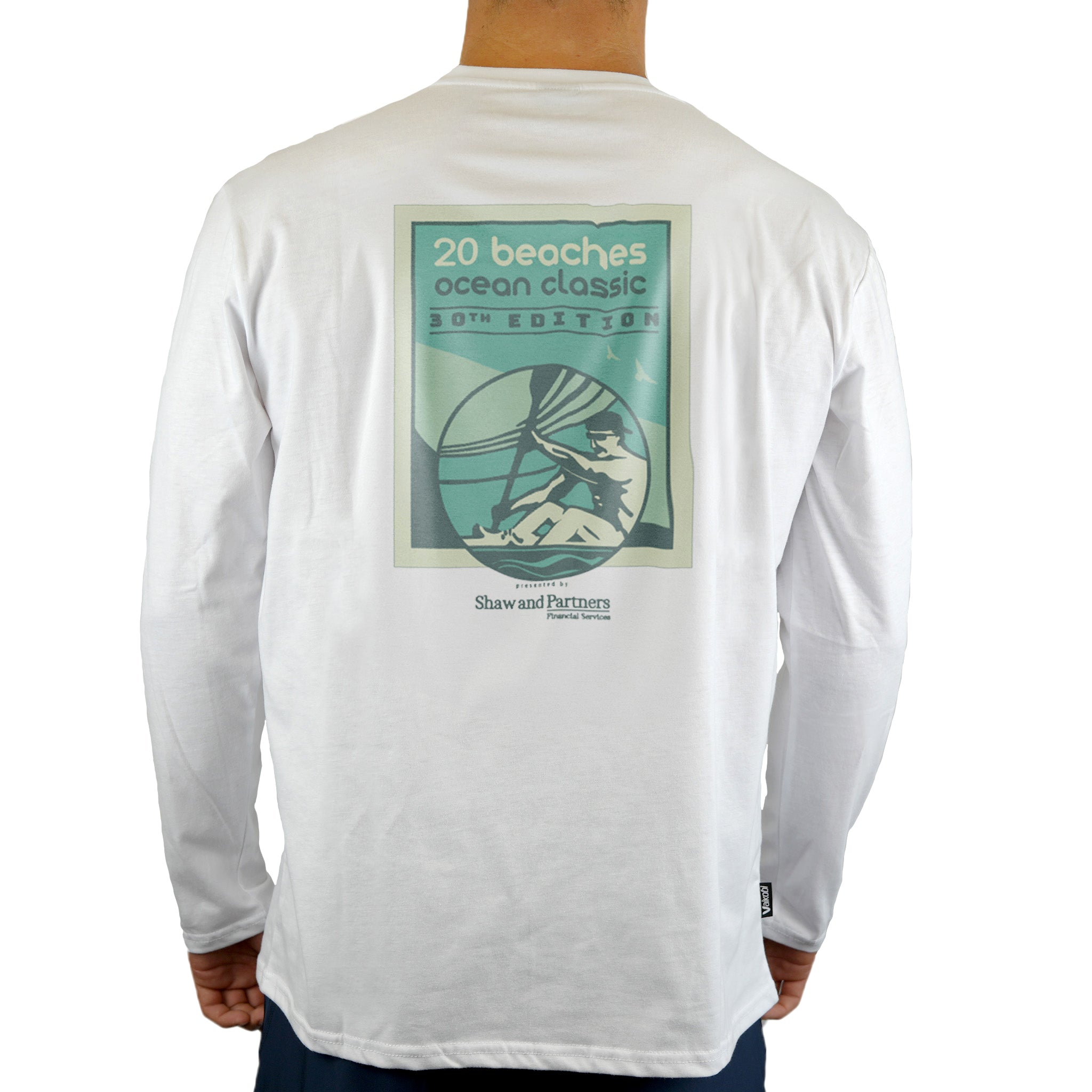20 Beaches Ocean Classic Long Sleeve Tee - White