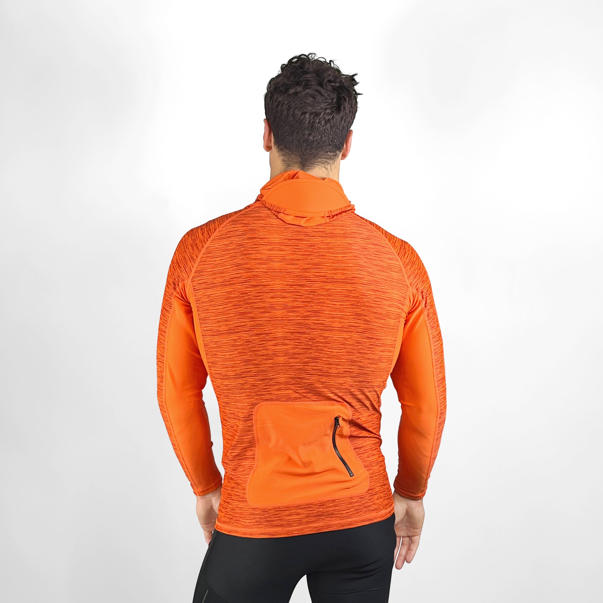 Hooded UV Long Sleeve Rash Top - Orange