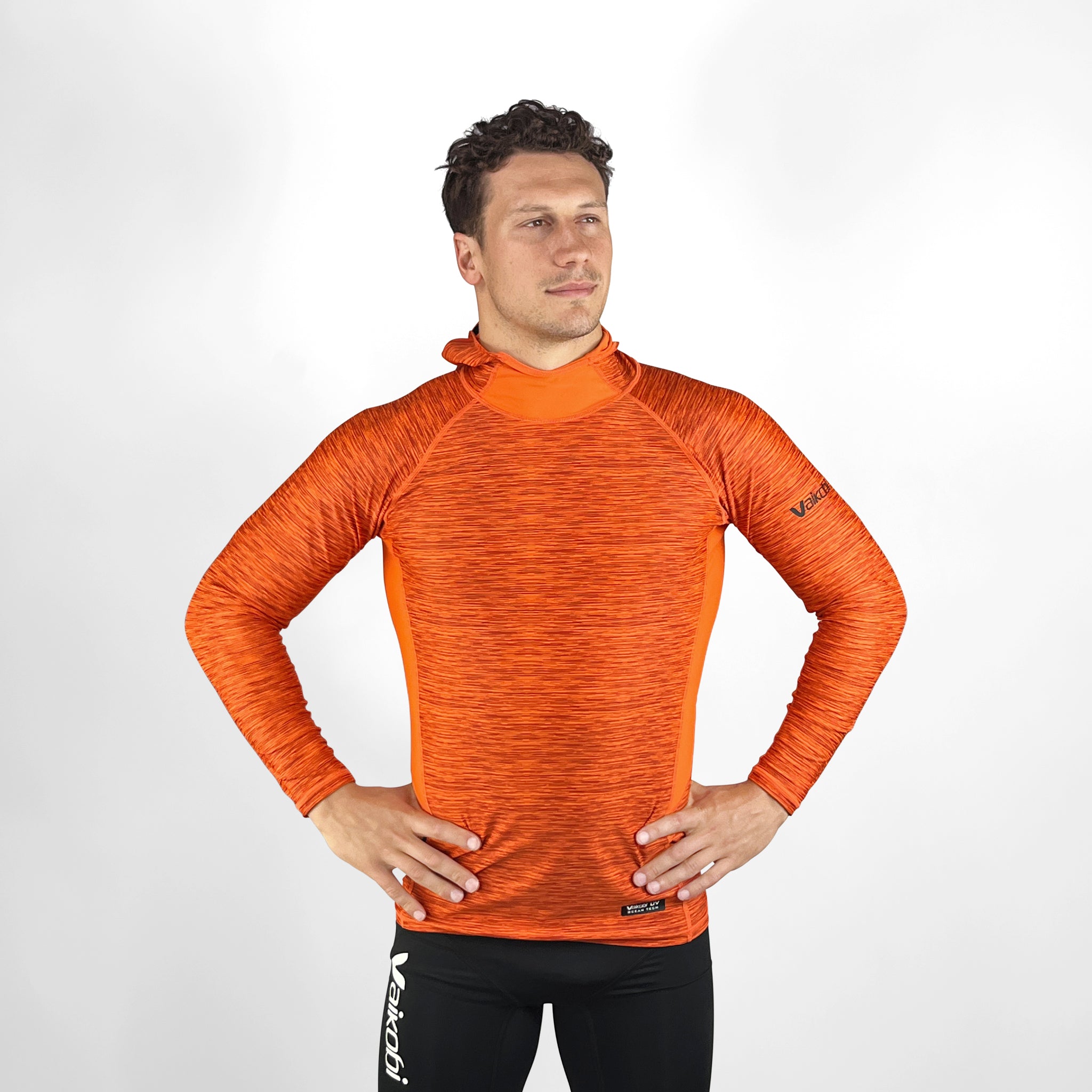 Hooded UV Long Sleeve Rash Top - Orange