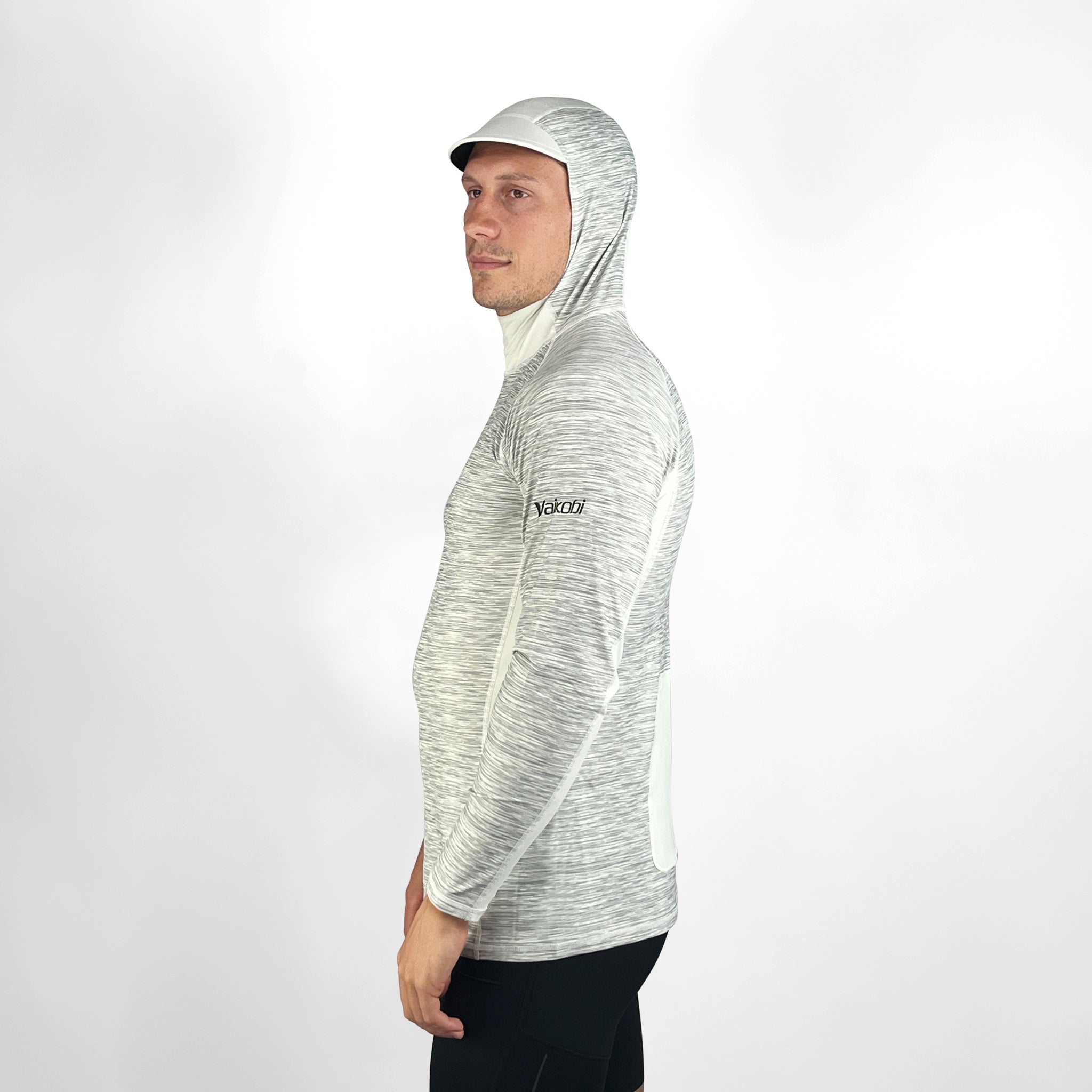 Hooded UV Long Sleeve Rash Top - Silver