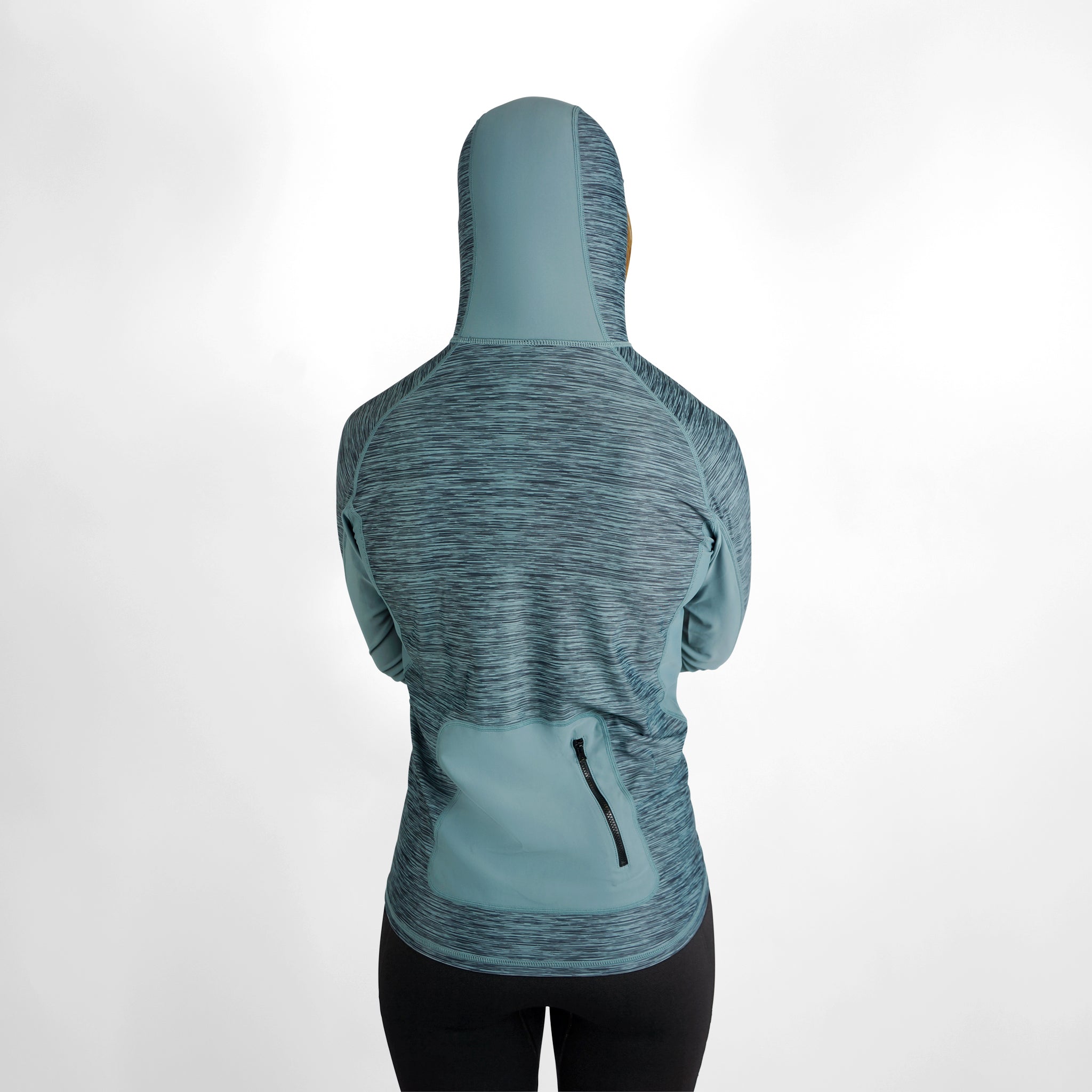 Hooded UV Long Sleeve Rash Top - Steel Blue