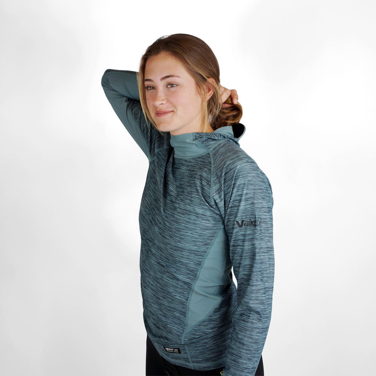 Hooded UV Long Sleeve Rash Top - Steel Blue | Vaikobi