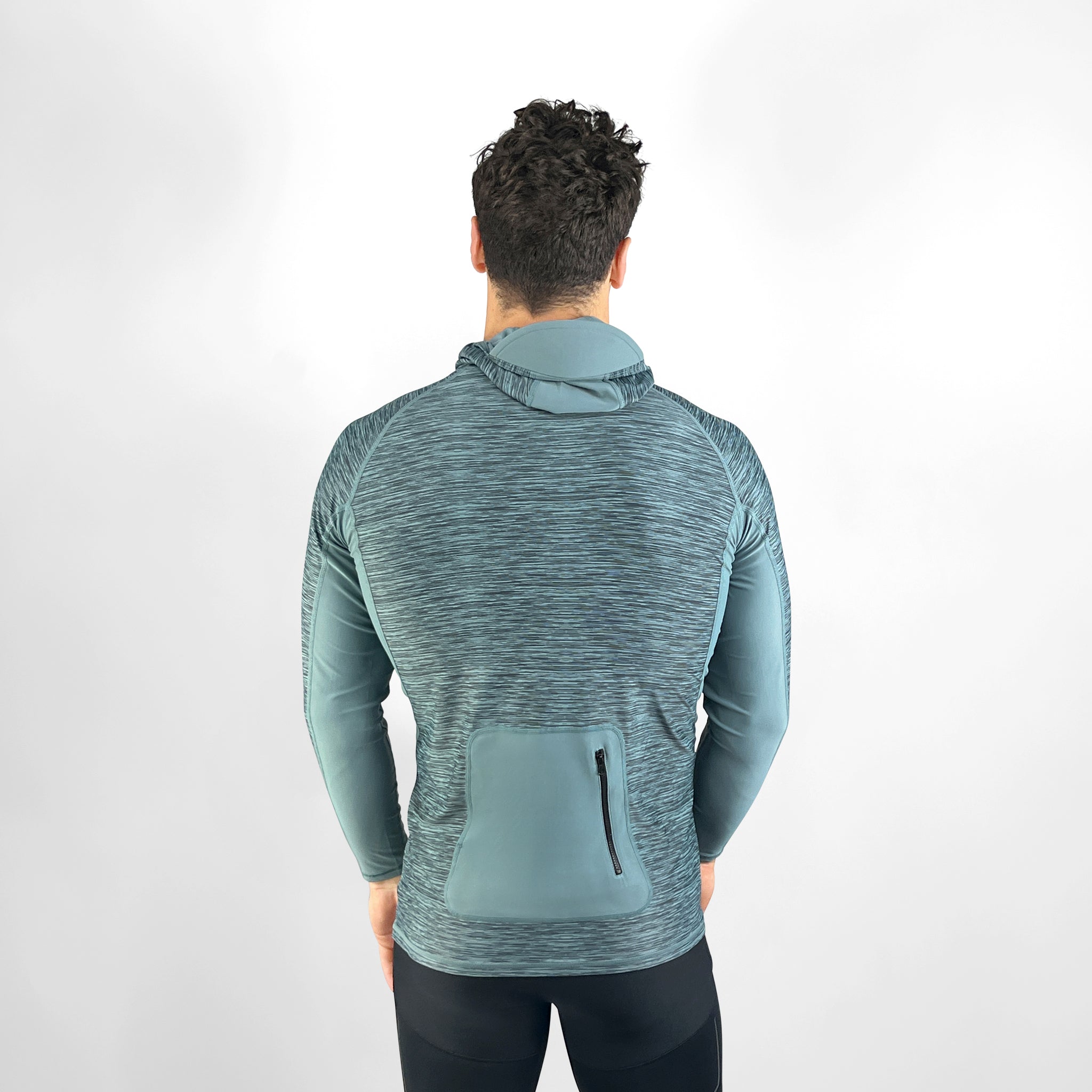 Hooded UV Long Sleeve Rash Top - Steel Blue