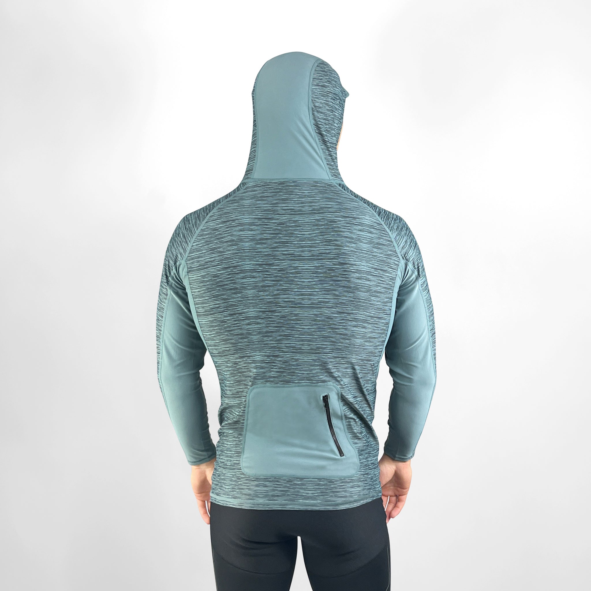 Hooded UV Long Sleeve Rash Top - Steel Blue
