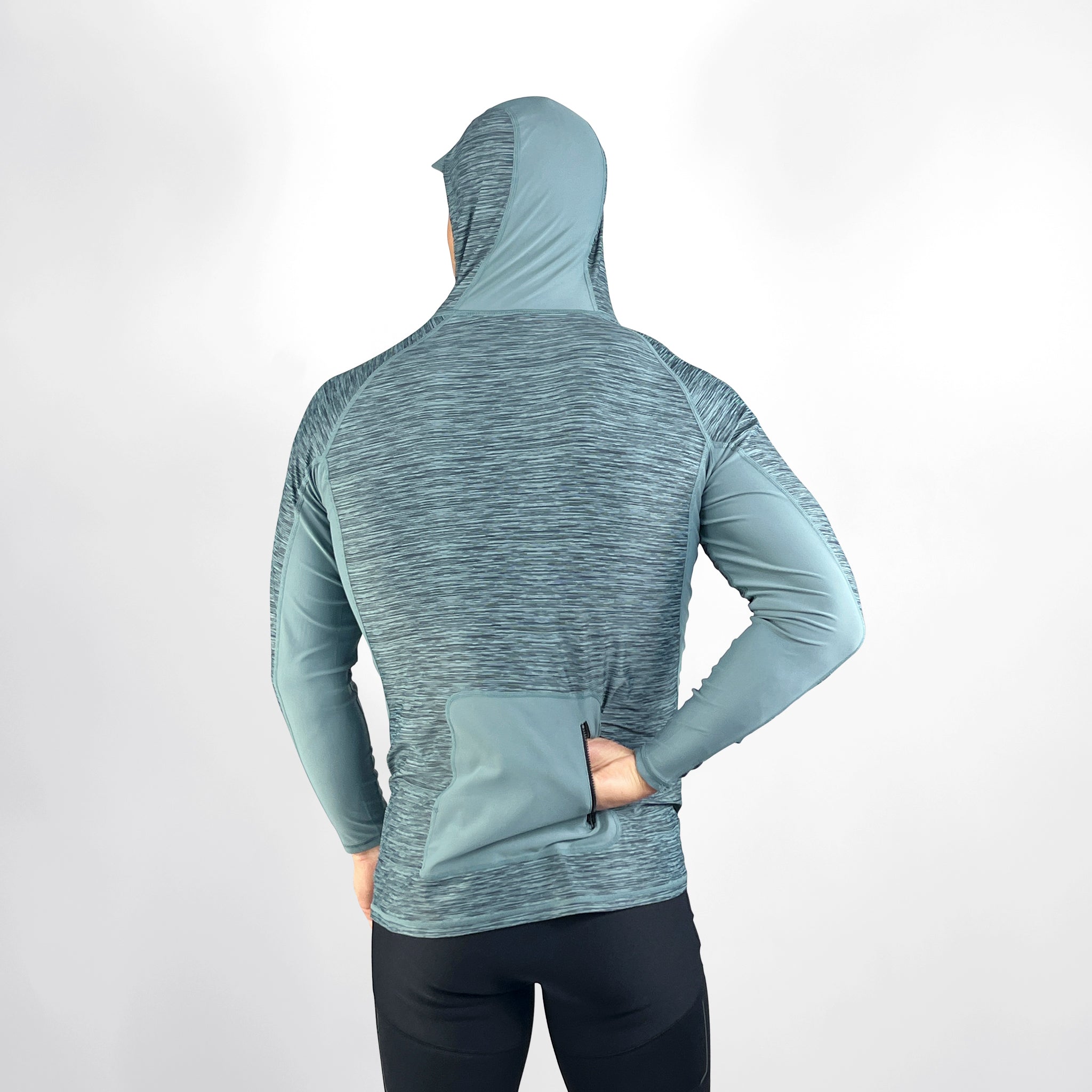 Hooded UV Long Sleeve Rash Top - Steel Blue