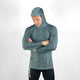 Hooded UV Long Sleeve Rash Top - Steel Blue
