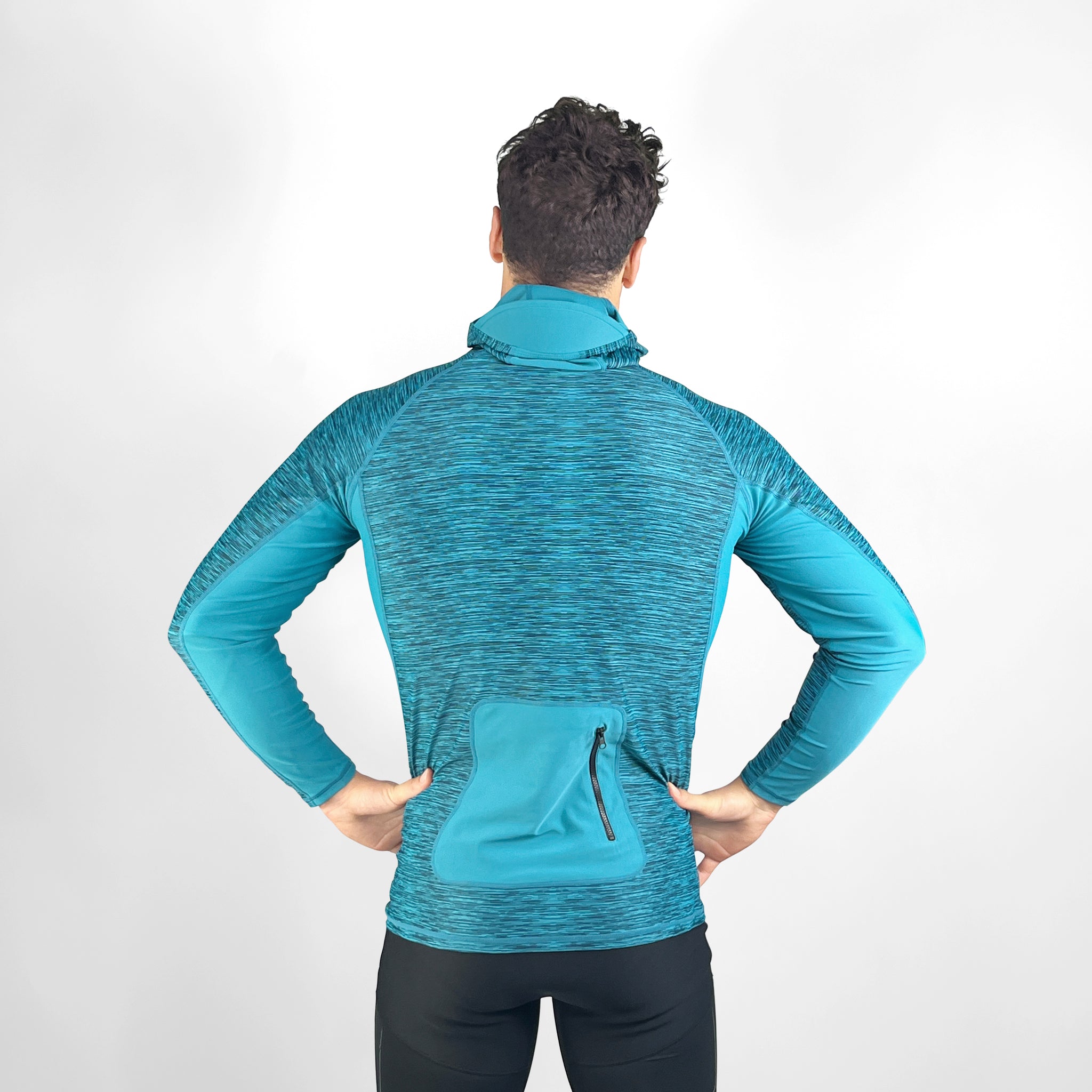 Hooded UV Long Sleeve Rash Top - Teal
