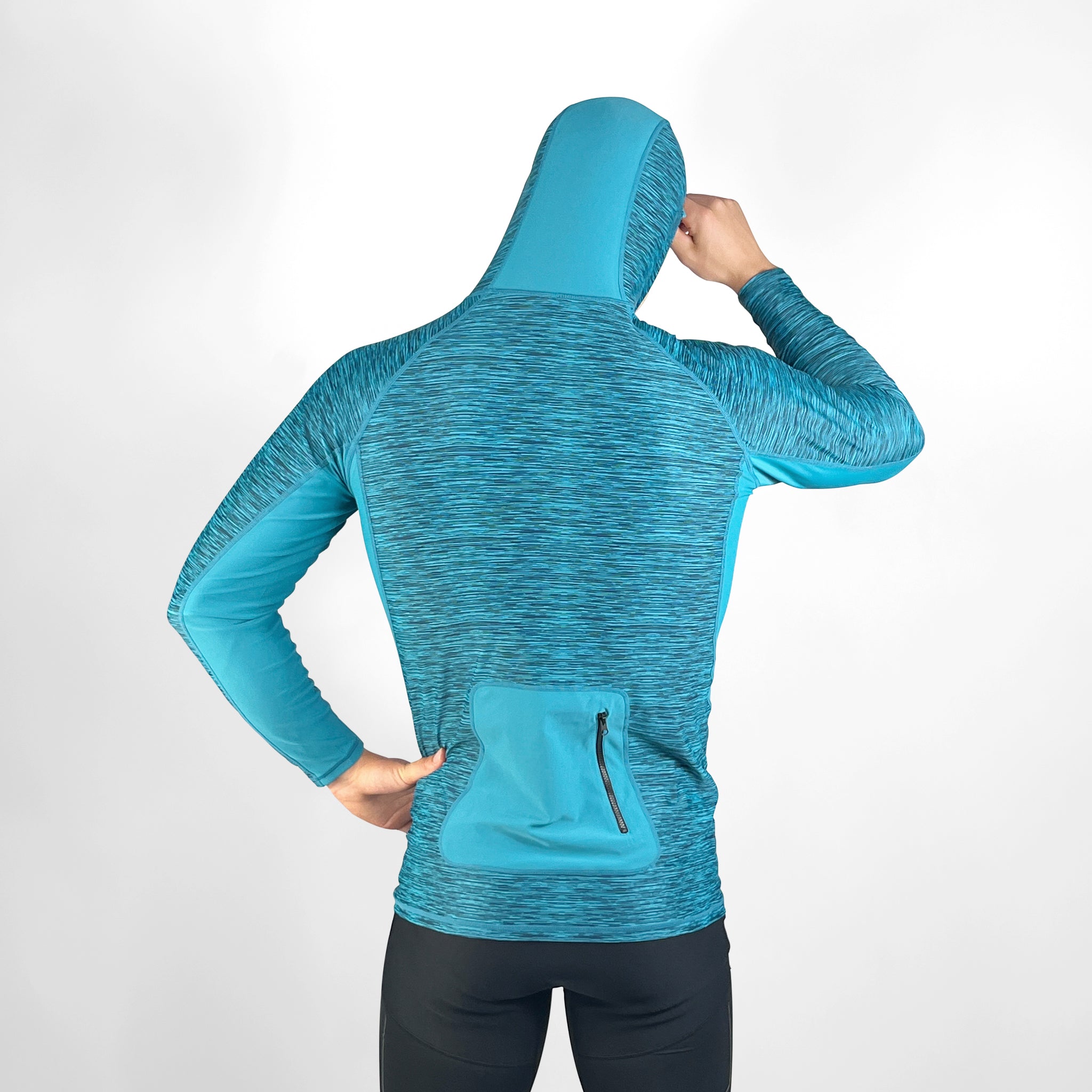 Hooded UV Long Sleeve Rash Top - Teal