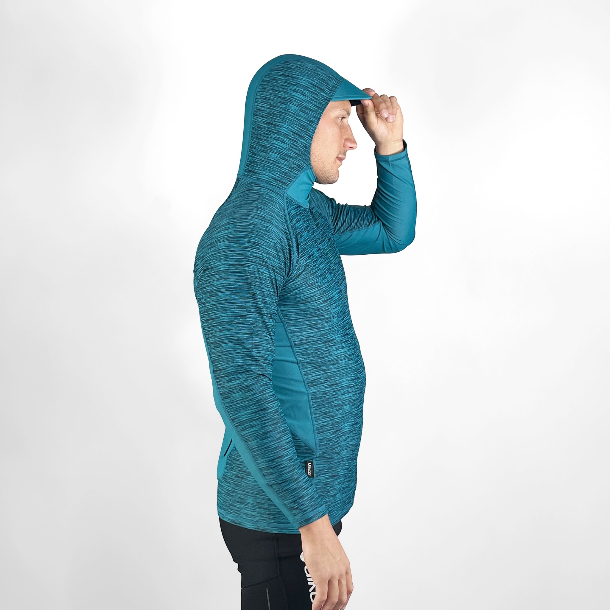 Hooded UV Long Sleeve Rash Top - Teal