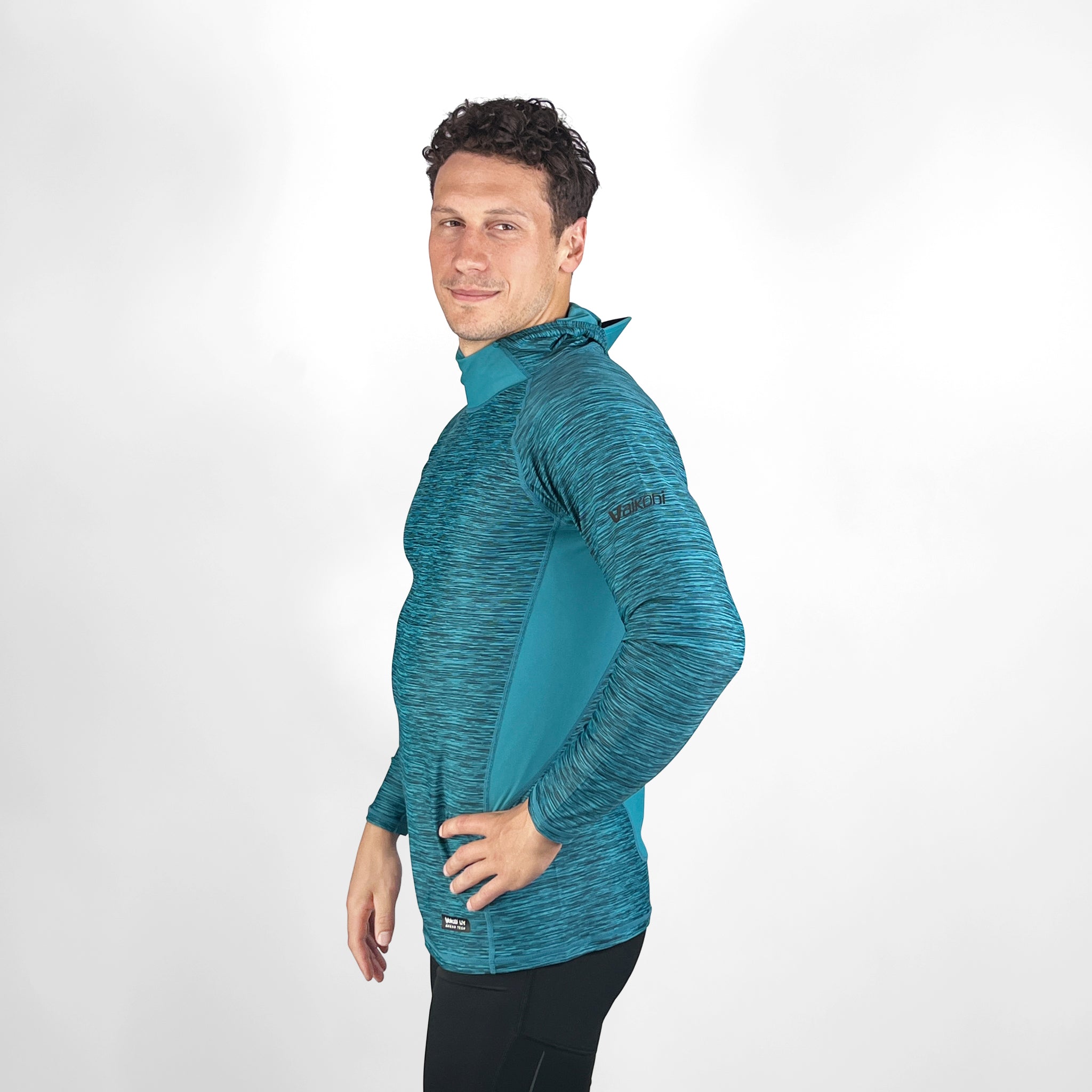 Hooded UV Long Sleeve Rash Top - Teal