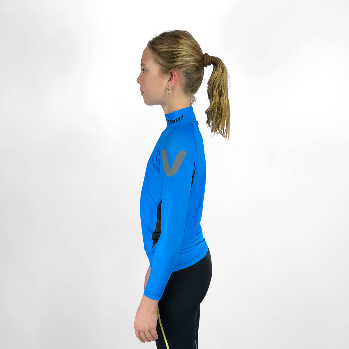 Youth UV Long Sleeve Rash Top - Cyan
