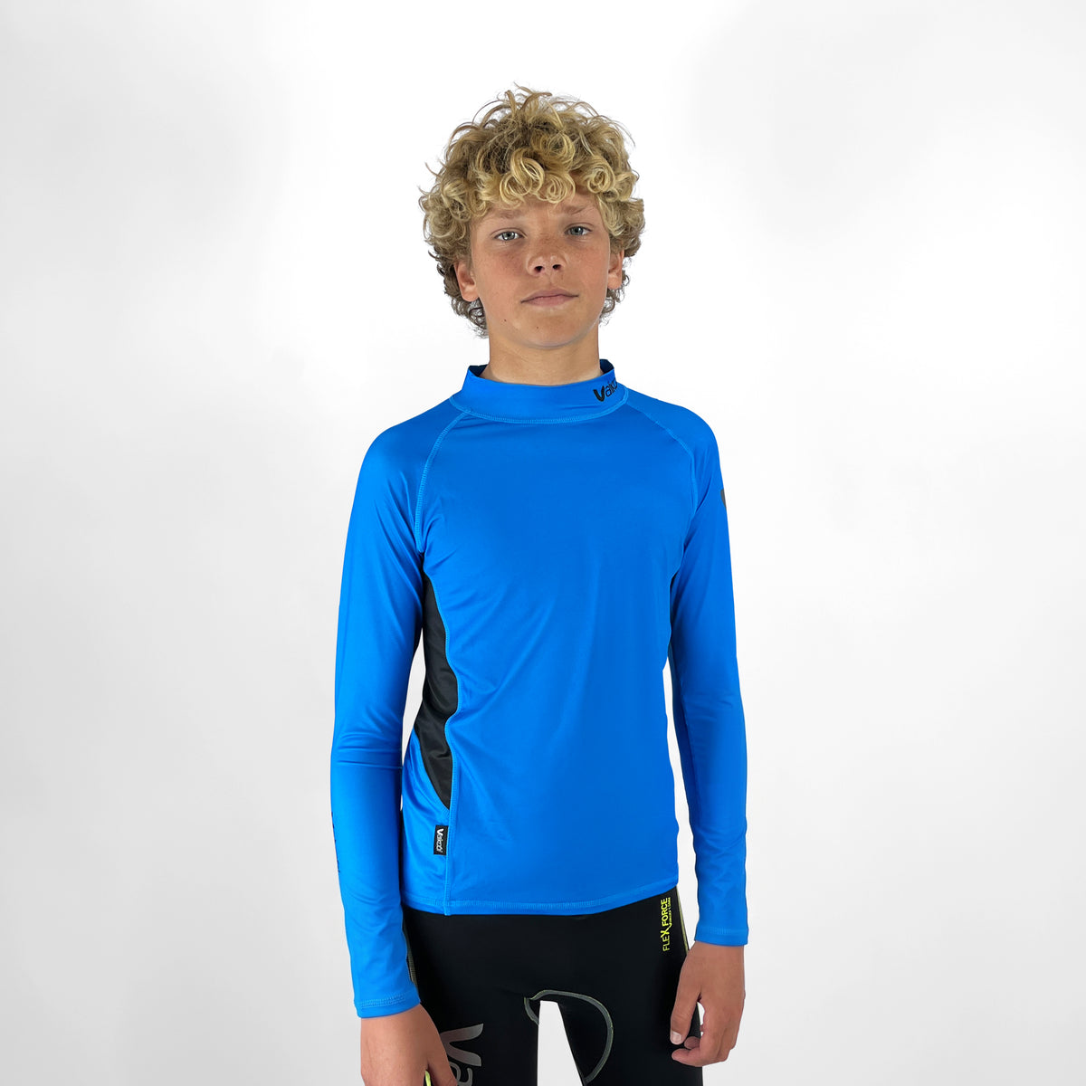 Youth UV Long Sleeve Rash Top - Cyan