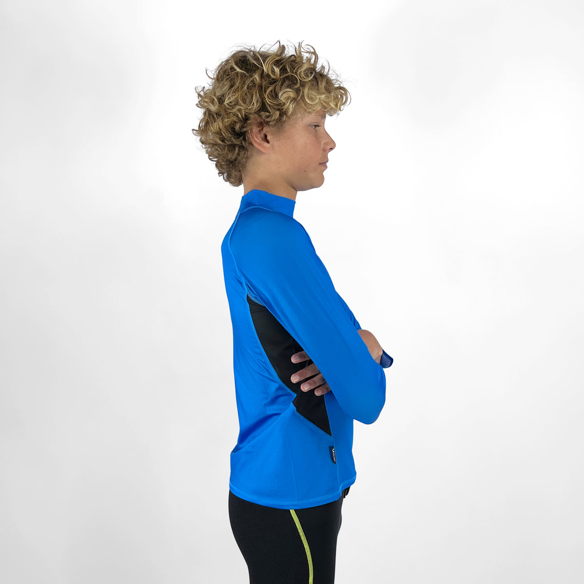 Youth UV Long Sleeve Rash Top - Cyan