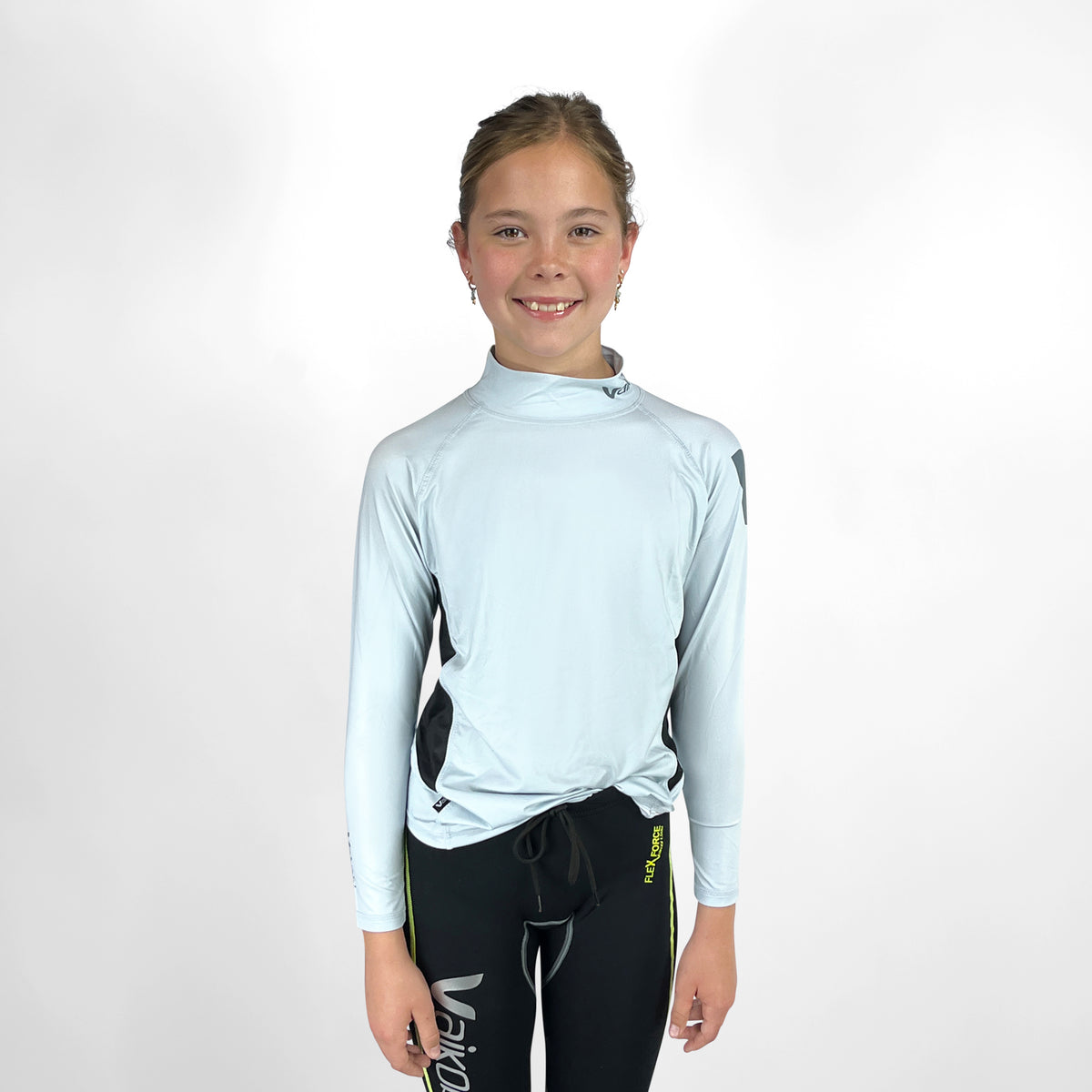 Youth UV Long Sleeve Rash Top - Silver