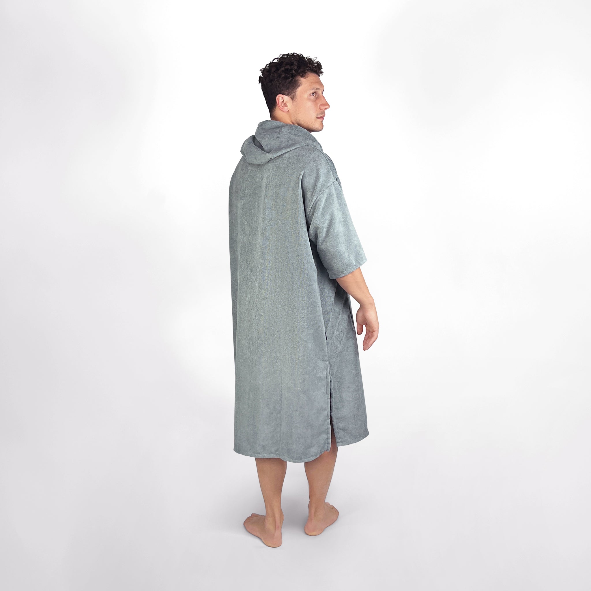 Full Zip Hooded Towel - Grey