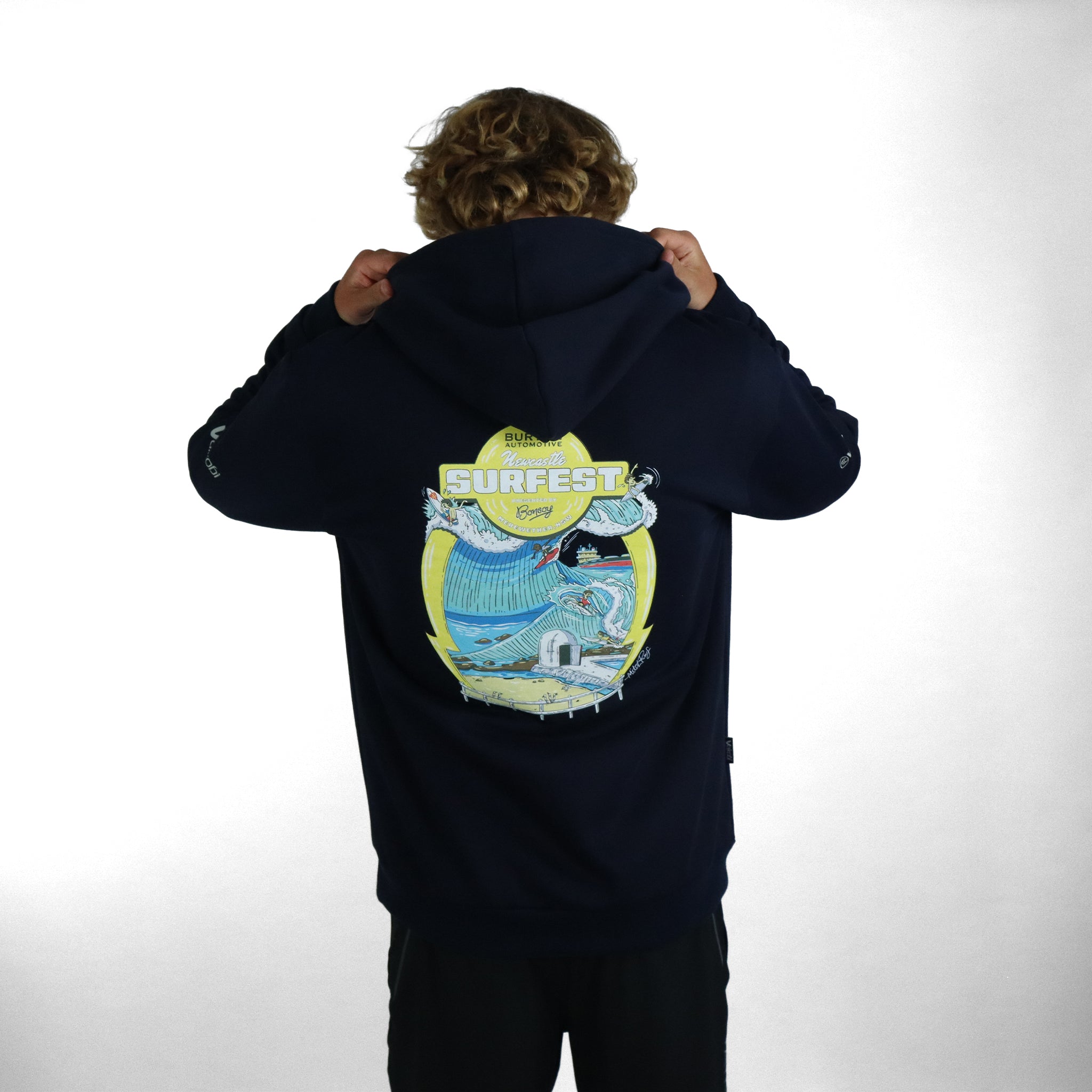 Newcastle Surfest Adult Hoodie - Navy