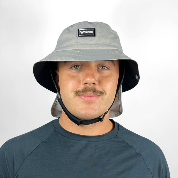 Downwind Surf Bucket Hat - Light Grey | Vaikobi