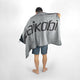 Beach Towel with Zip Pocket - Grey