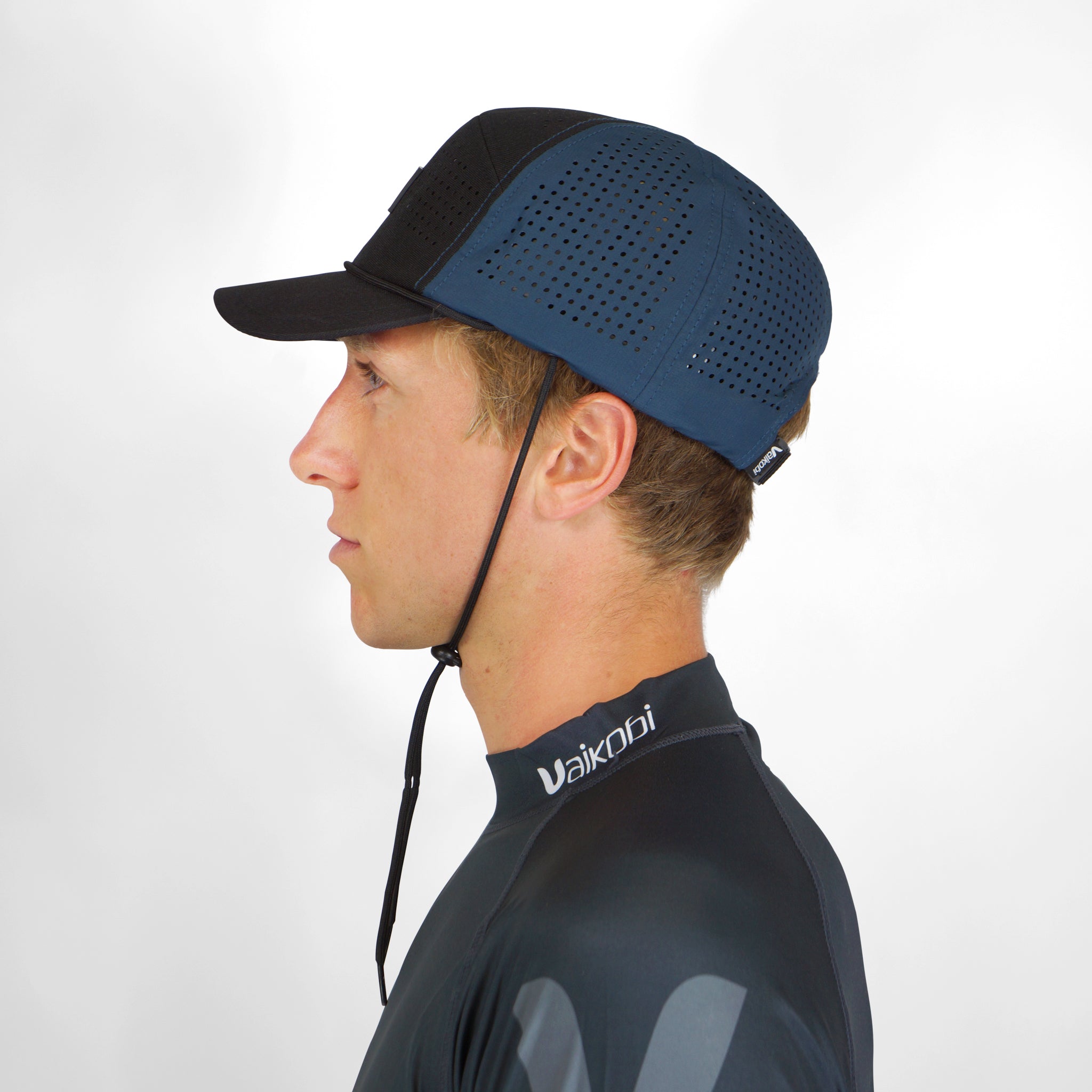 Baseball Style Hard Hat - Protective Bump Cap With Inner Hard Shell (Black/Blue)