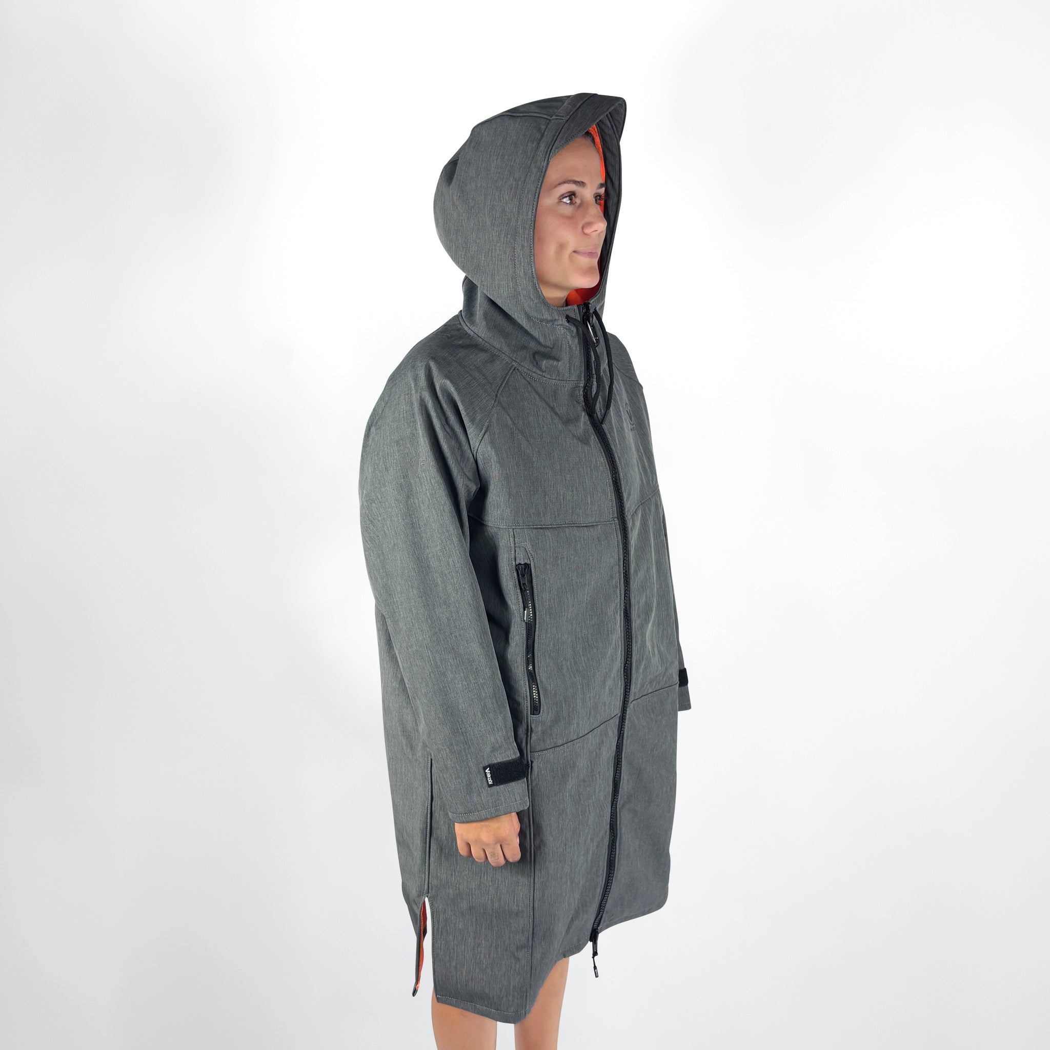 Beach Coat - Grey/Orange