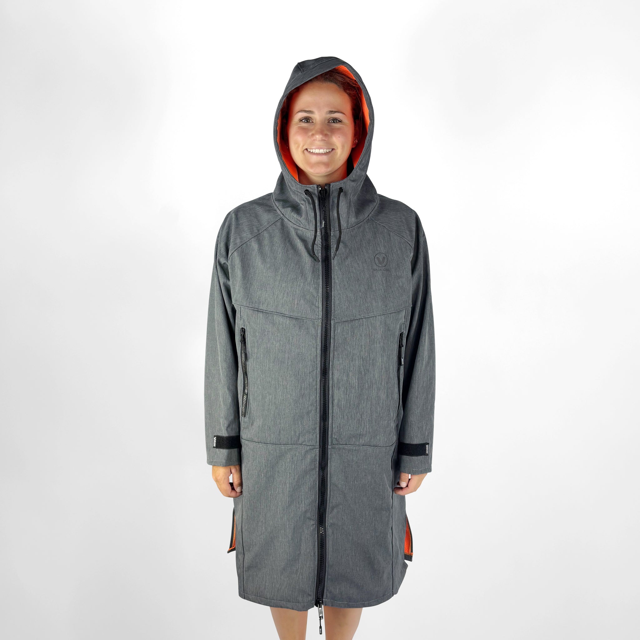 Beach Coat - Grey/Orange