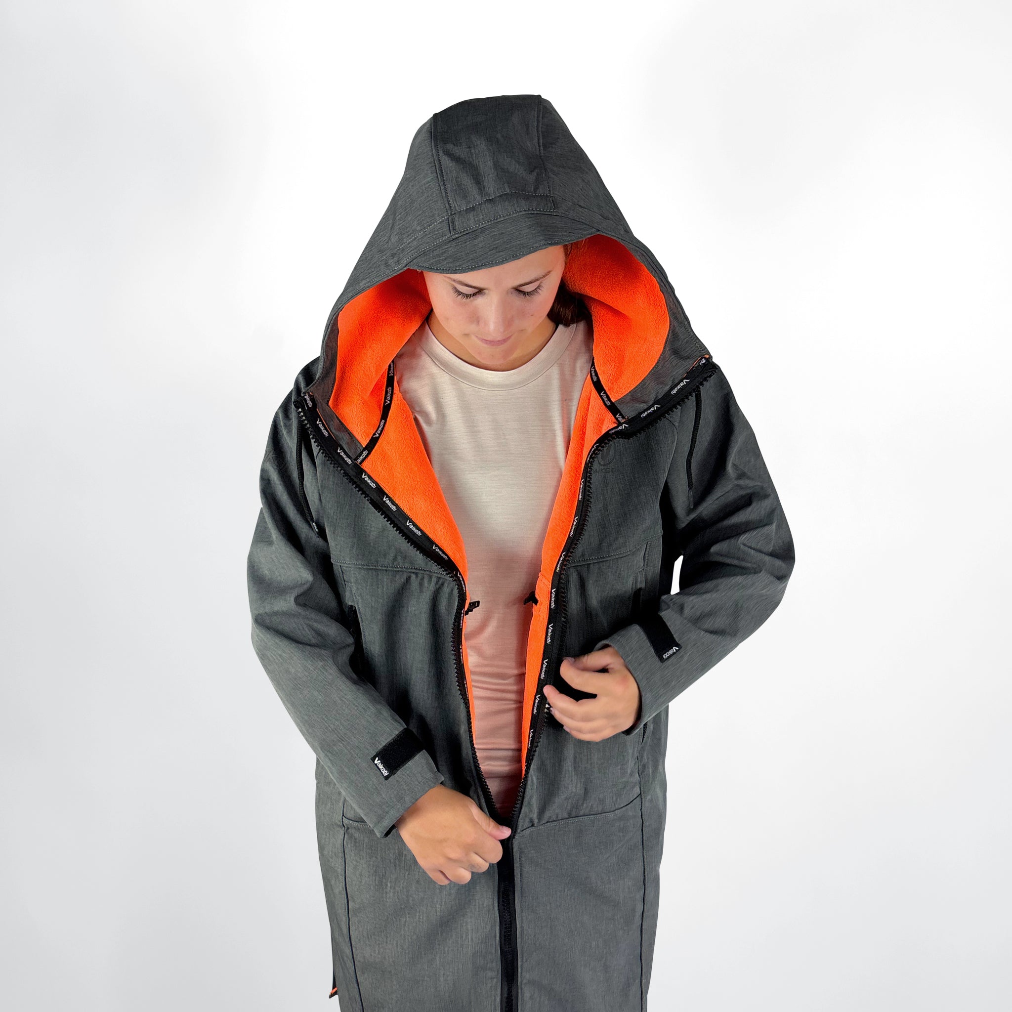 Beach Coat - Grey/Orange