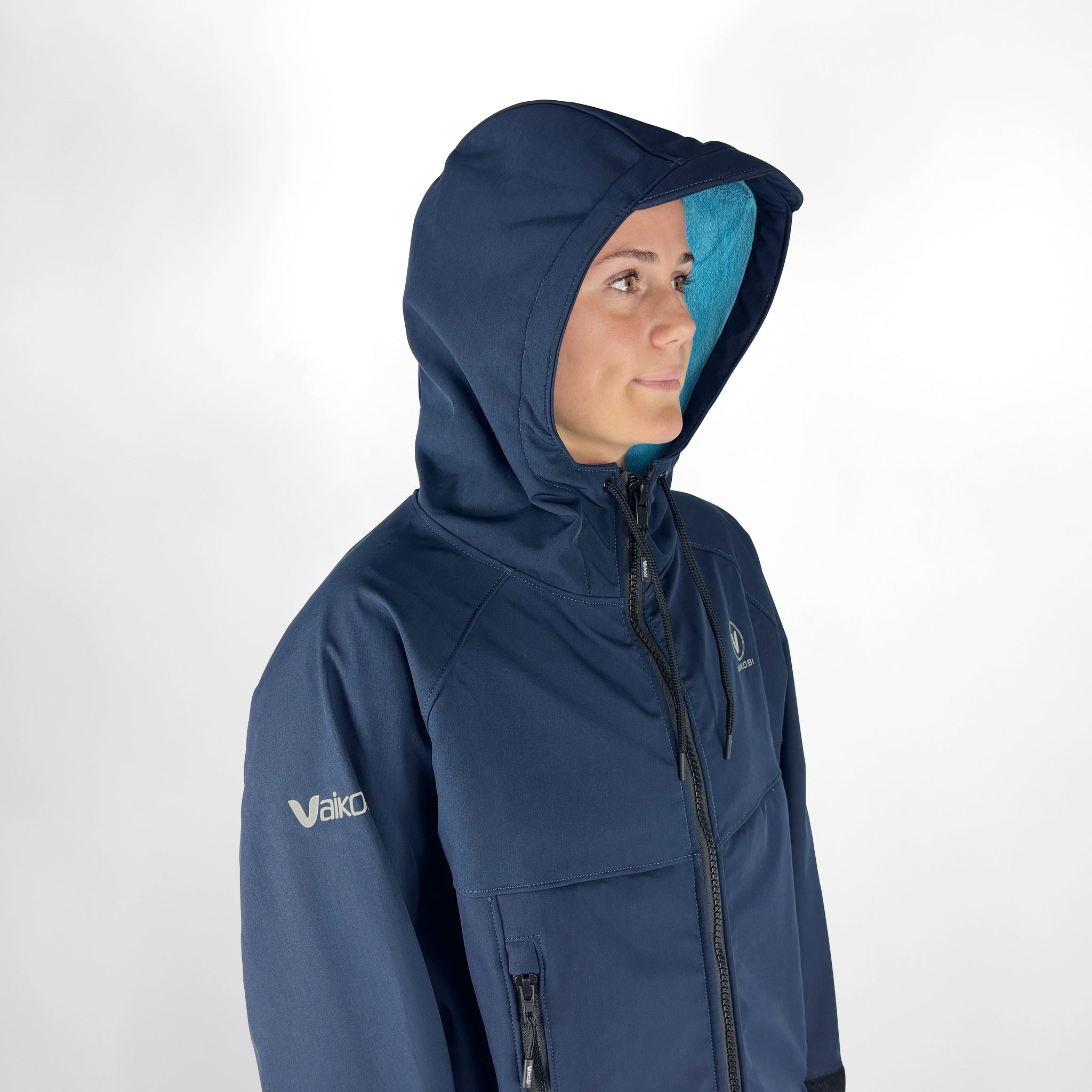 Beach Coat - Navy/Cyan