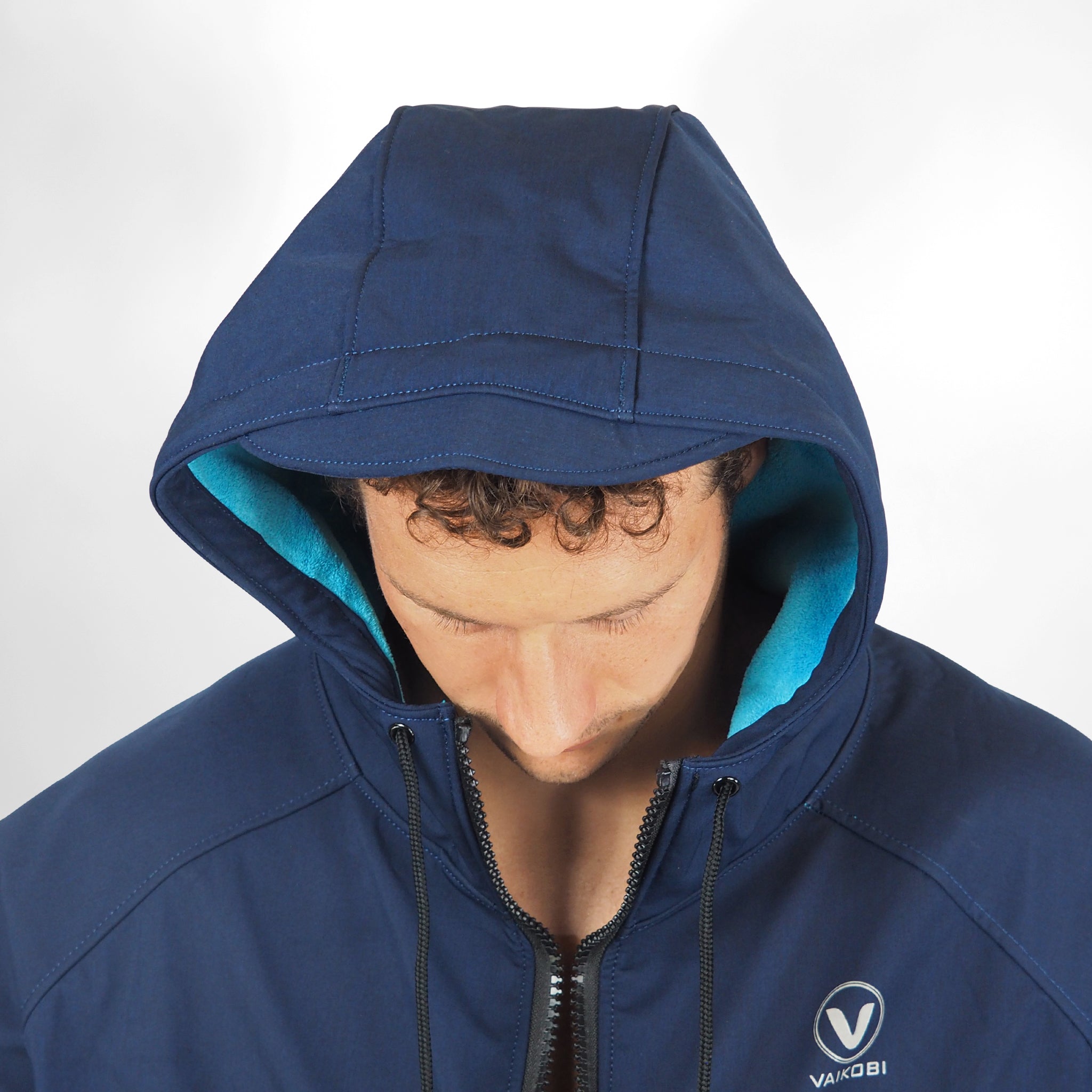 Beach Coat - Navy/Cyan