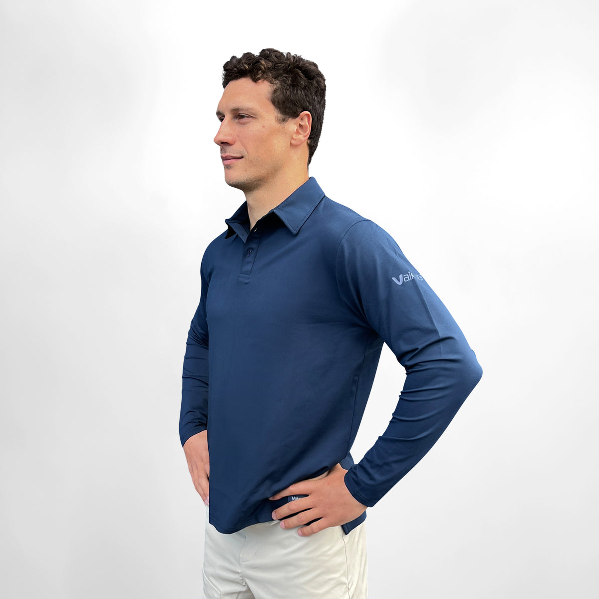 UV Crew Tech Long Sleeve Polo - Ink